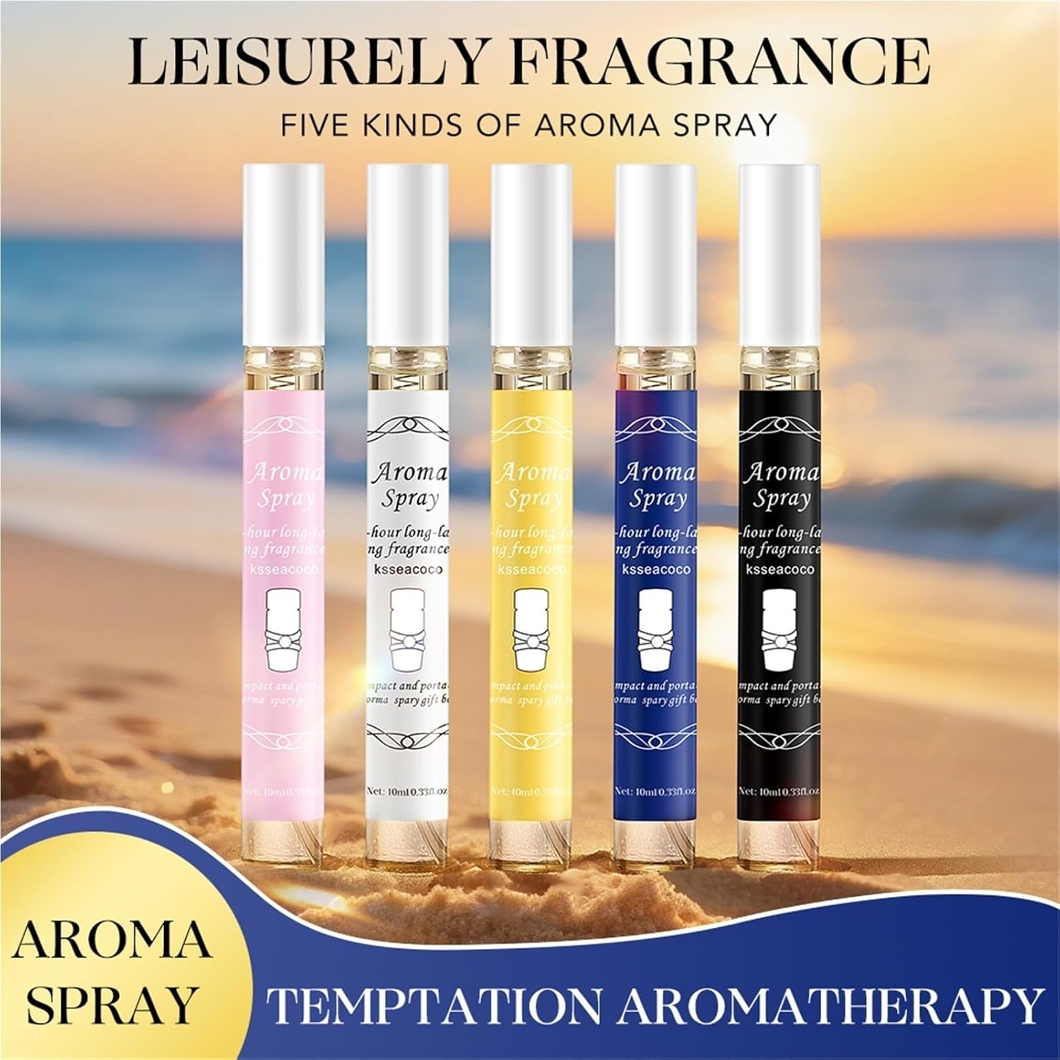 Fragrance Spray Series 5-piece mini gift set, long-lasting fragrance, multiple scents, convenient for carrying during travel and gatherings for women - Image 3