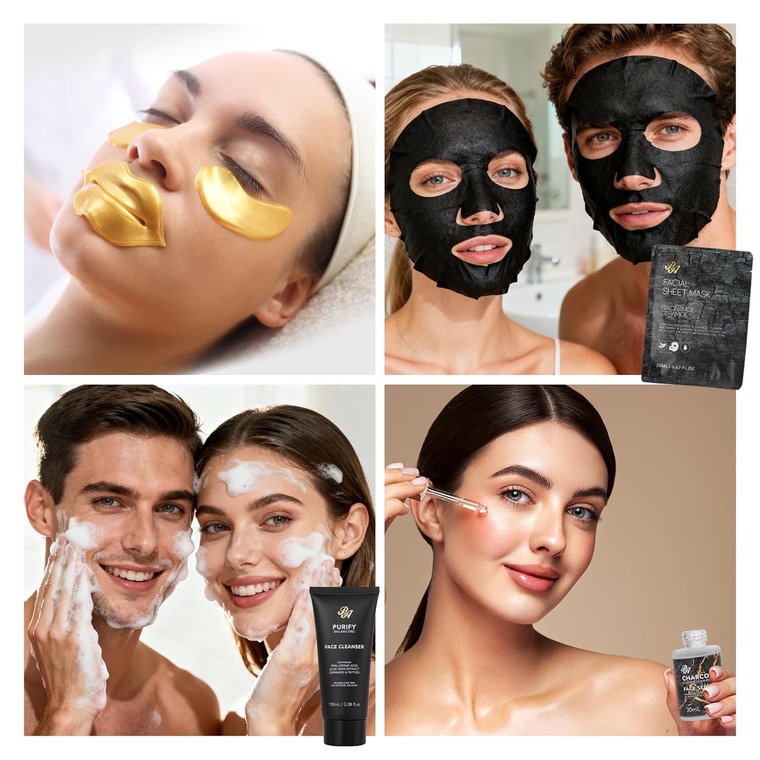 35 Pcs Charcoal Bath & Body Gift Basket for Women & Men, Mother's Day Gifts, Face Skin Care Kit, Home Spa Basket Gift, Self-Care Gift, Bath Bomb, Birthday, Christmas, Anniversary, Valentines, Wife - Image 4