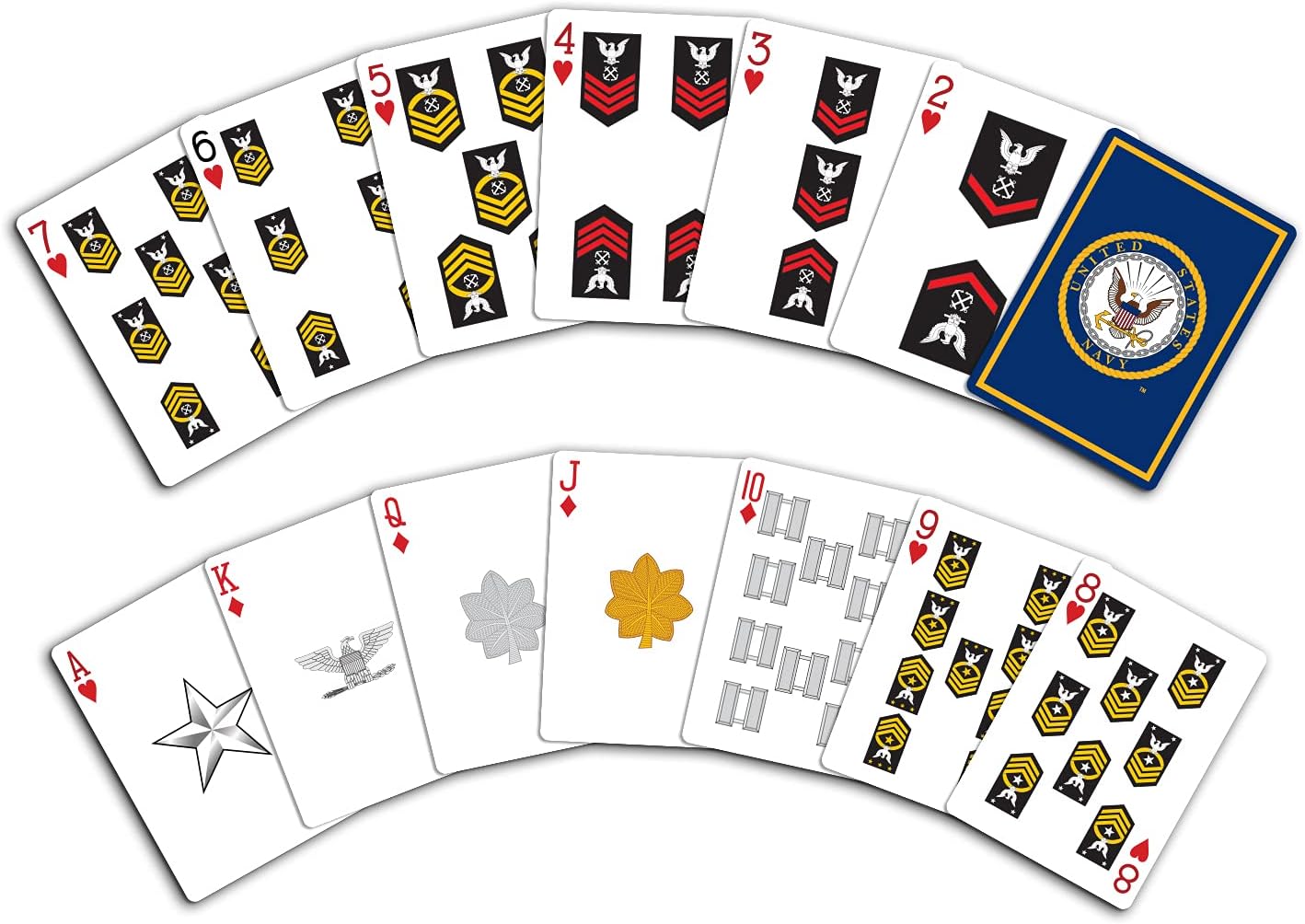Military Gift Shop US Navy Professional Quality Playing Cards | Great for Game Night | Gifts for Sailors | Navy Playing Cards - Image 7