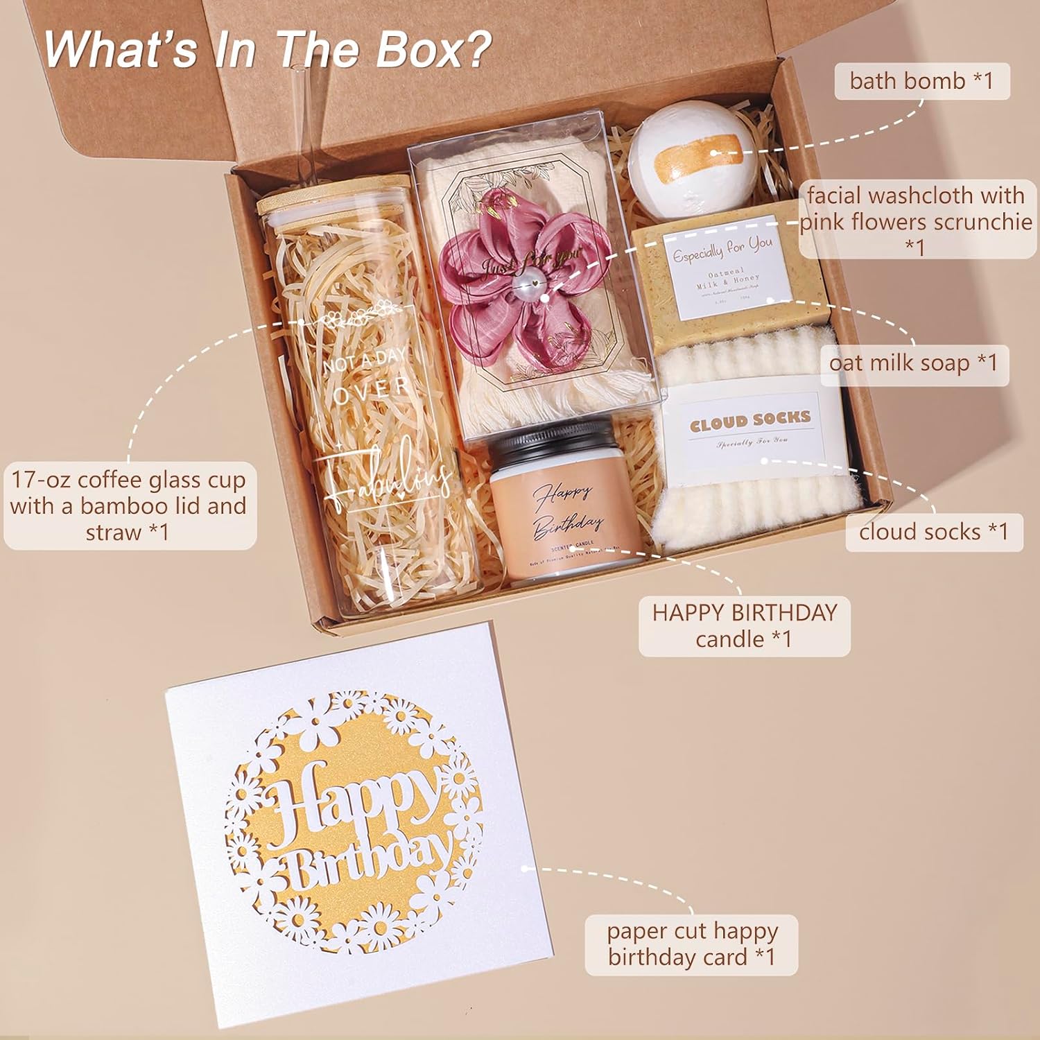 Gifts for Her, Birthday Gifts for Women, Happy Birthday Gift Set for Sister, Unique Birthday Gift for Mom, Funny Gift Ideas, gift Box for Wife Best Friends Daughter Coworkers Aunt Teacher - Image 2