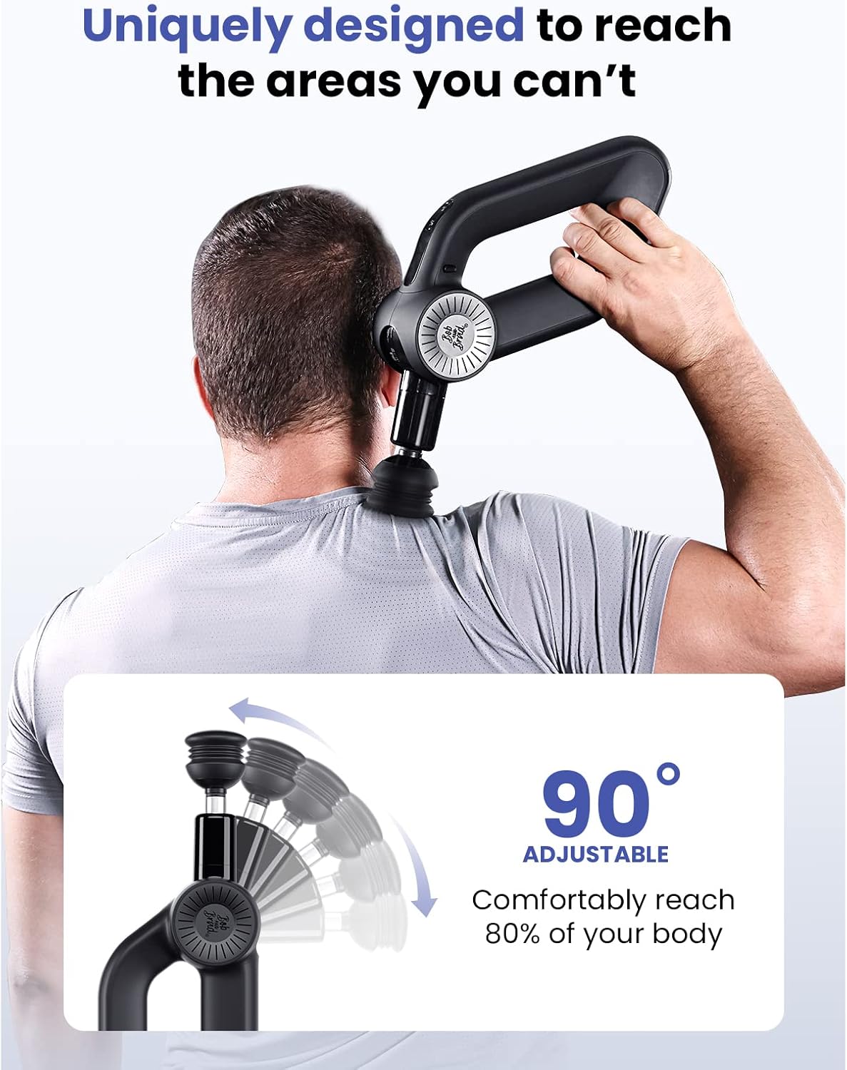BOB AND BRAD D6 Pro Plus Massage Gun with Heat, Deep Tissue Percussion with 16mm Amplitude, Professional Muscle Massager Gun for Athletes, Quiet Electric Handheld Massager - Image 5