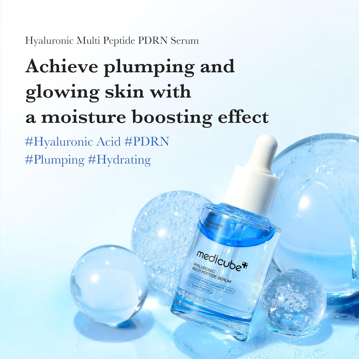 medicube Hyaluronic Multi Peptide PDRN Serum for Glowing and Soothing | Lightweight Water Plumping Radiant Facial Serum for All Skin Type, Hydrating Moisturizer, Korean Skincare | 30ml 1.01fl.oz. - Image 2