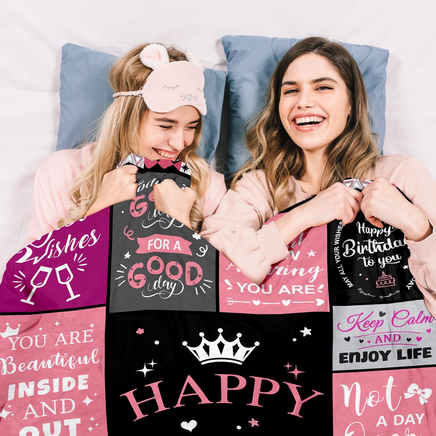 Birthday Gifts for Women - Happy Birthday Decorations Blanket - Gifts for Women Birthday Unique - Womens Birthday Gift Ideas for Her Wife Daughter Mom Sister Friendship - Soft Throw Blanket 50"x60" - Image 3