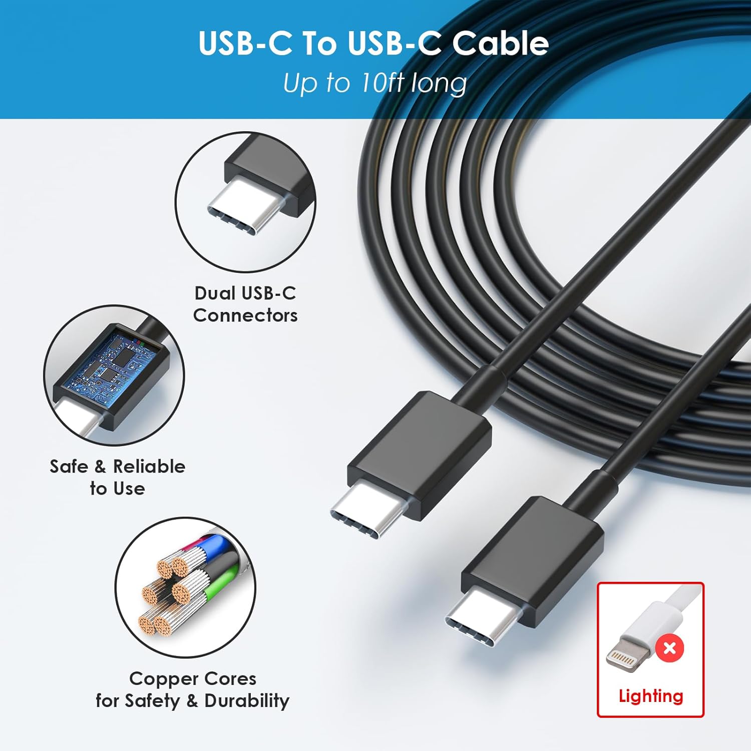 25W Super Fast Charger,Type C Wall Charger with 6.7ft Long Cord Compatible with Samsung Galaxy S23 Ultra/S23/S23+/S22/S22 Ultra/S22+/S21 Ultra/S20 Ultra/Note 20/Fold 3/Flip 3/Note 10/S10/S9/S8 - Image 3