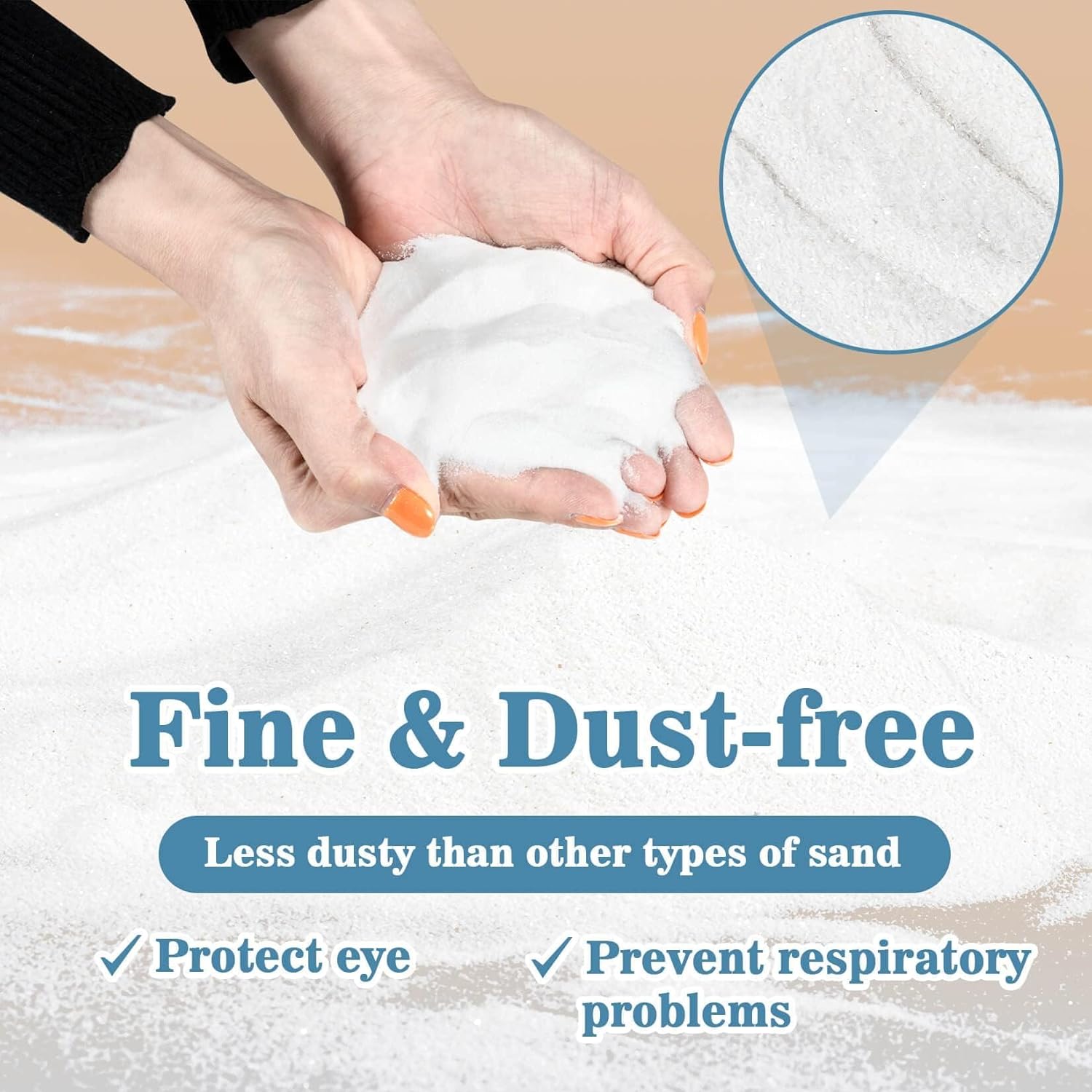 Sukh 14 OZ Hamster Sand Bath - Whit Fine Sand Hamster Bedding Reptile Silica Sand Gerbil Hideout for Hamster Chinchillas Gerbil Syrian Mice Small Animals Small Pets - Image 3