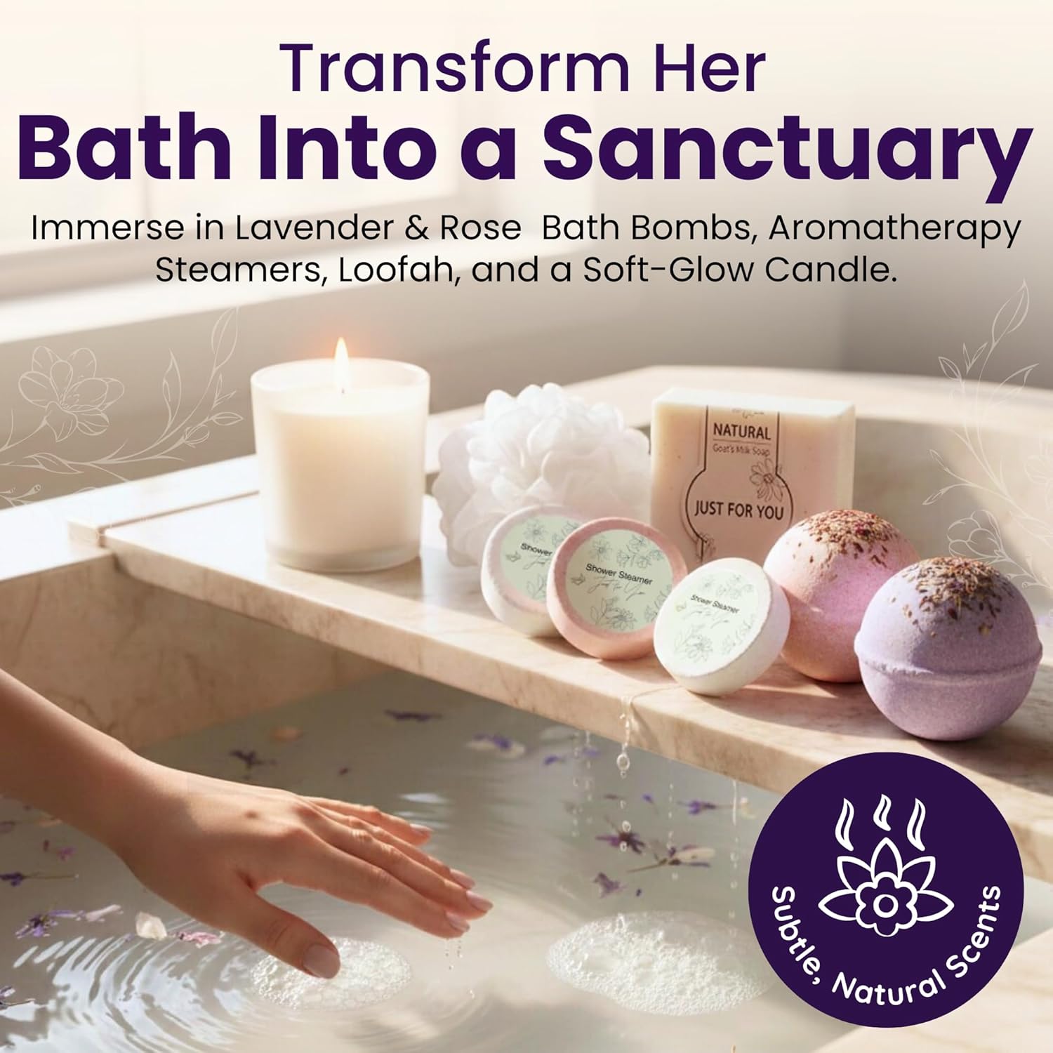 16 Pcs Self Care Gifts for Women - Relaxing Spa Gift Basket for Women, Unique Birthday & Get Well Soon Care Package for Her, Thinking of You Gift Set for Mom, Wife, Sister, Friend - Image 4
