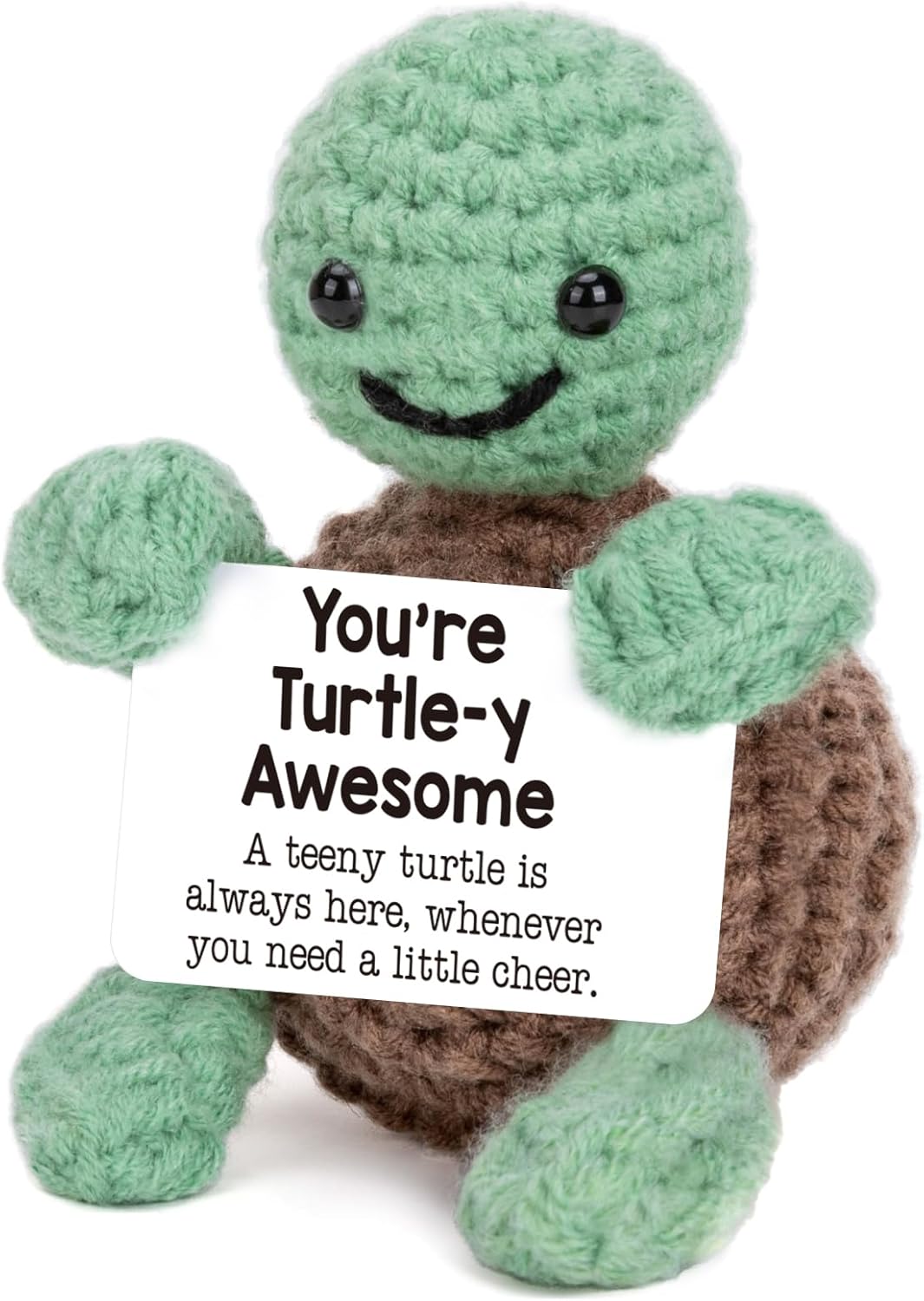 Mini Funny Turtle Gifts Mothers Day Teacher Appreciation Graduation Nurses Week 2026 Fathers Day, Birthday Gifts for Women Men Her Him, Small Cute Stuff Things, Emotional Positive Crochet Turtle Decor