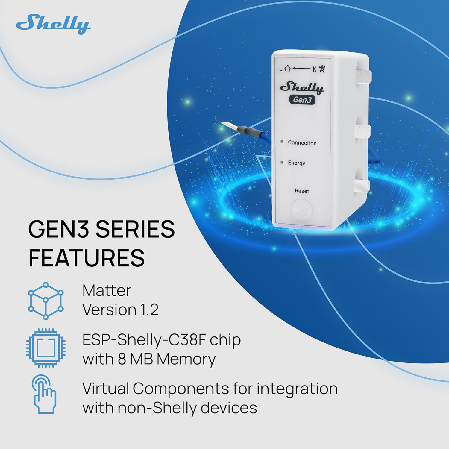 Shelly 3EM-63T Gen3 | Wi-Fi Operated Smart 3-Phase Energy Meter | Home Automation | Compatible with Alexa & Google Home | iOS Android App | No Hub Required | Data Logging | Solar Photovoltaic Ready - Image 7