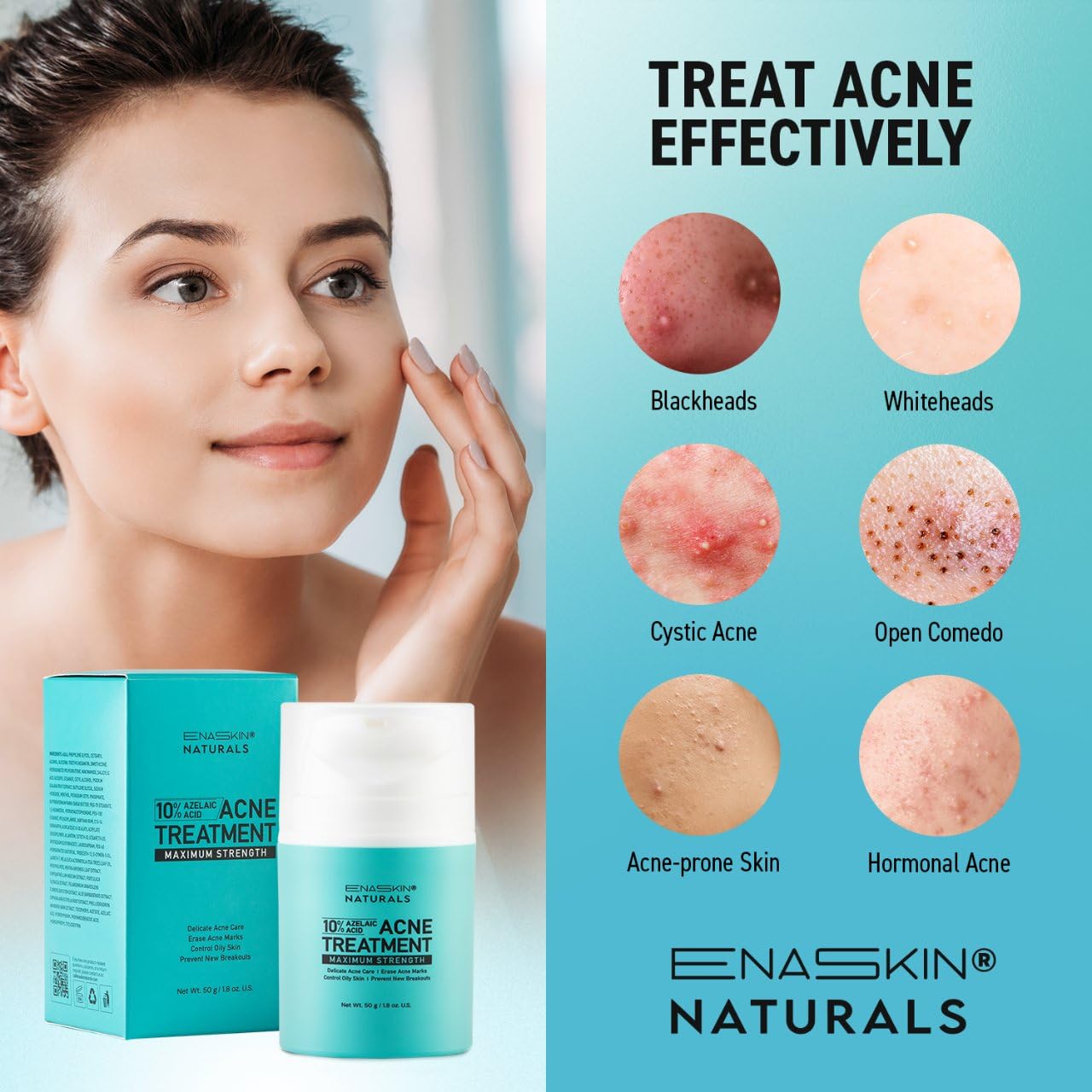 Salicylic Acid Acne Spot Treatment: Cystic Hormonal Pimple Cream for Stubborn Zits, Blemish Breakout & Post-Acne Scars - Face, Body & Back, Teens-Adults, 1.8 oz - Image 2