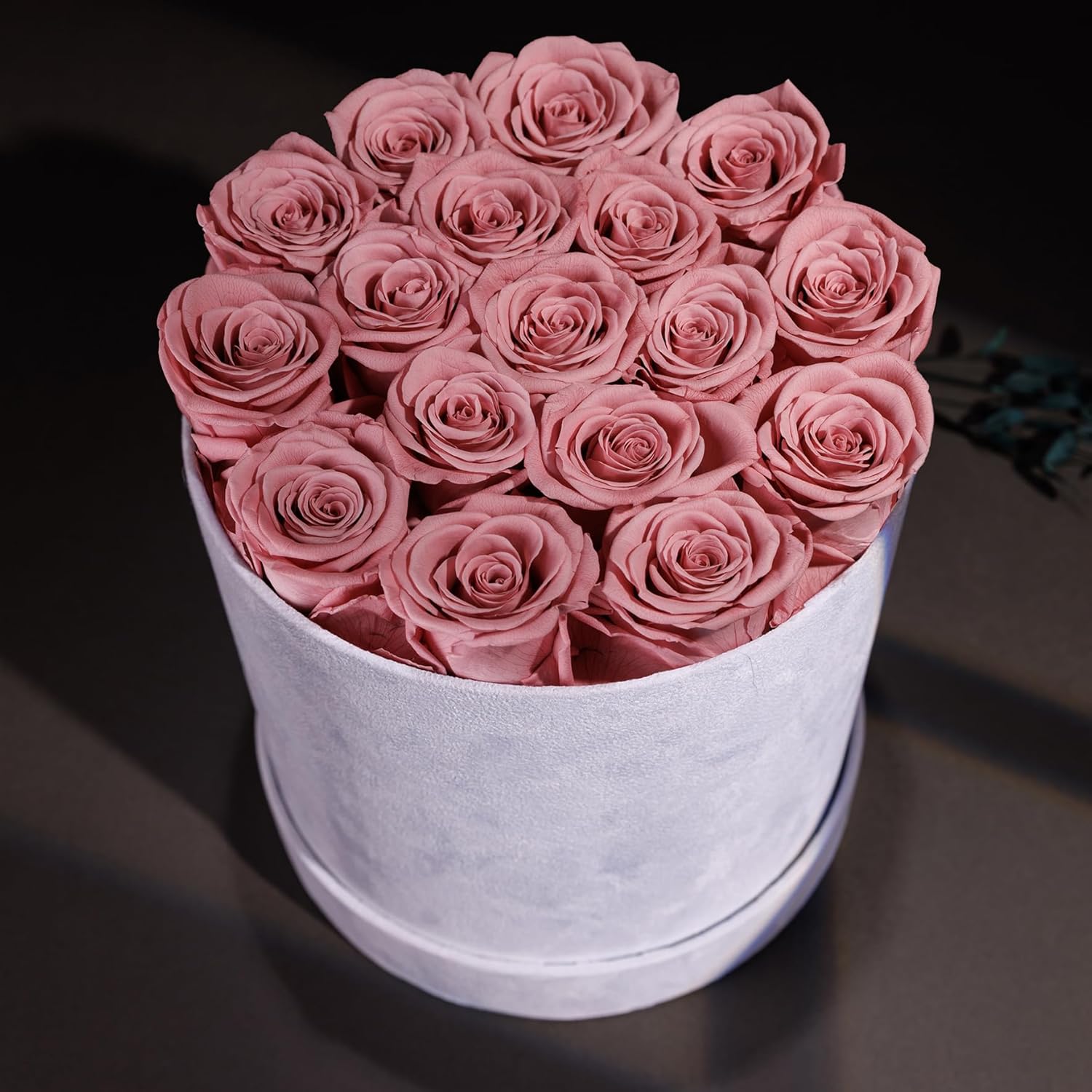 Prifroti 17 Flowers in a Luxury Suede Box, Birthday Gifts for Women, Preserved Flowers, Mothers Day Roses Gift for Mom, Dusty Rose - Image 6