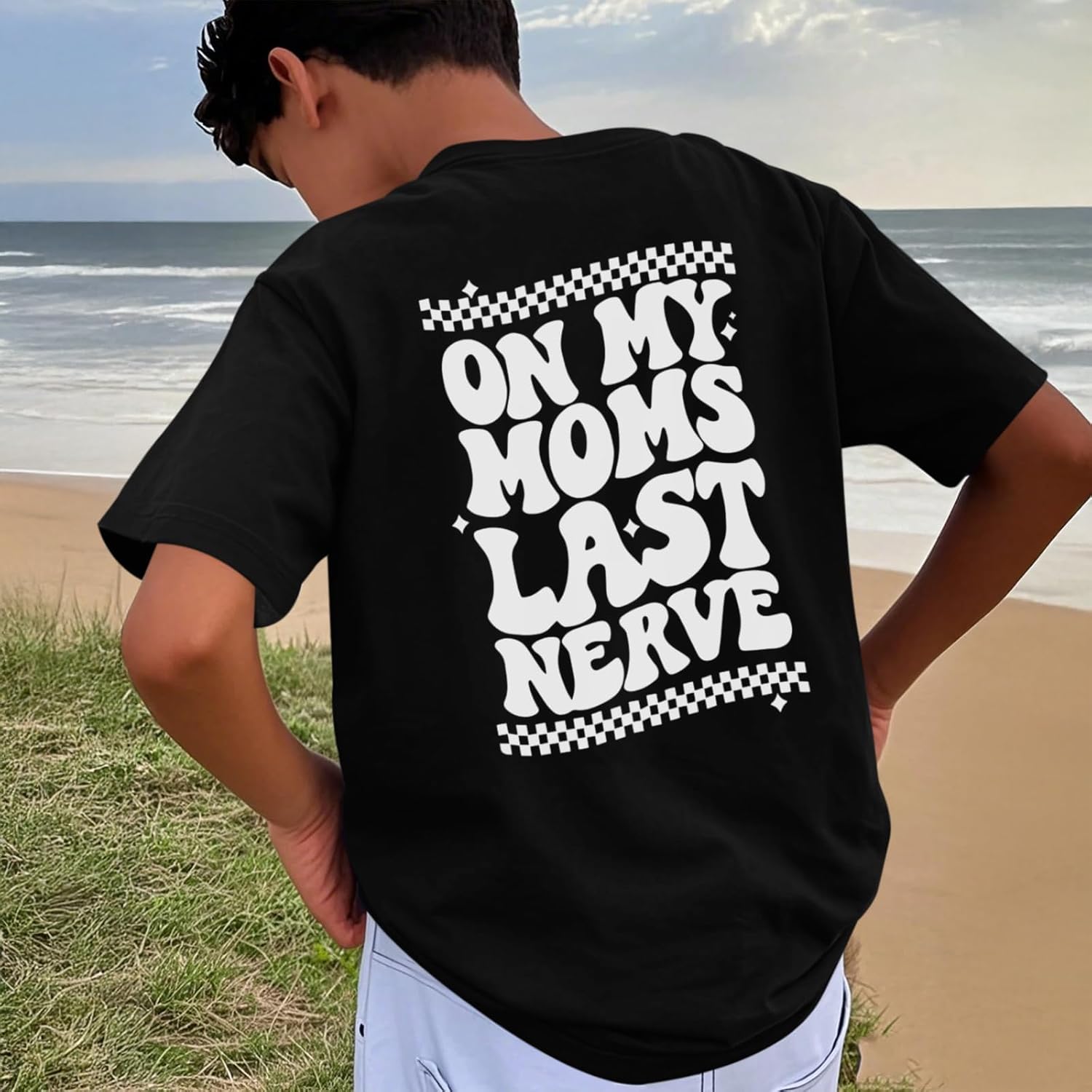 Boys Funny Saying Shirts Graphic Tees Cute Short Sleeve Preppy Clothes Tweens Skeleton Hands Tshirts for Kids Boys - Image 3