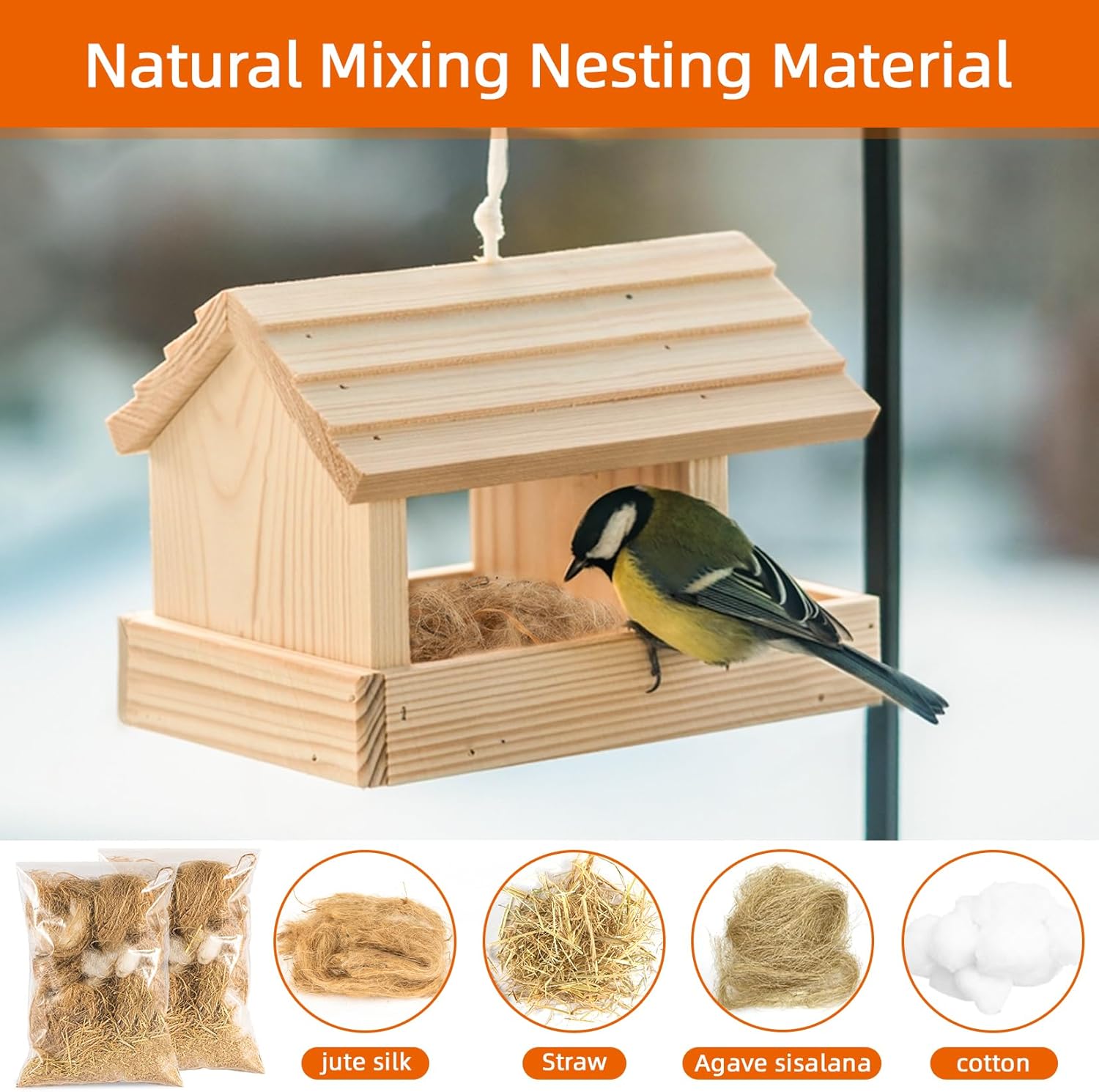 Sukh Bird Nesting Material - Bird Nests Bedding Hummingbird Nesting Material Mixing Canary Nesting Material Finch Nesting Material Parakeet Nesting Materials for Cage,Gardens,Tree Trunks (2) - Image 2
