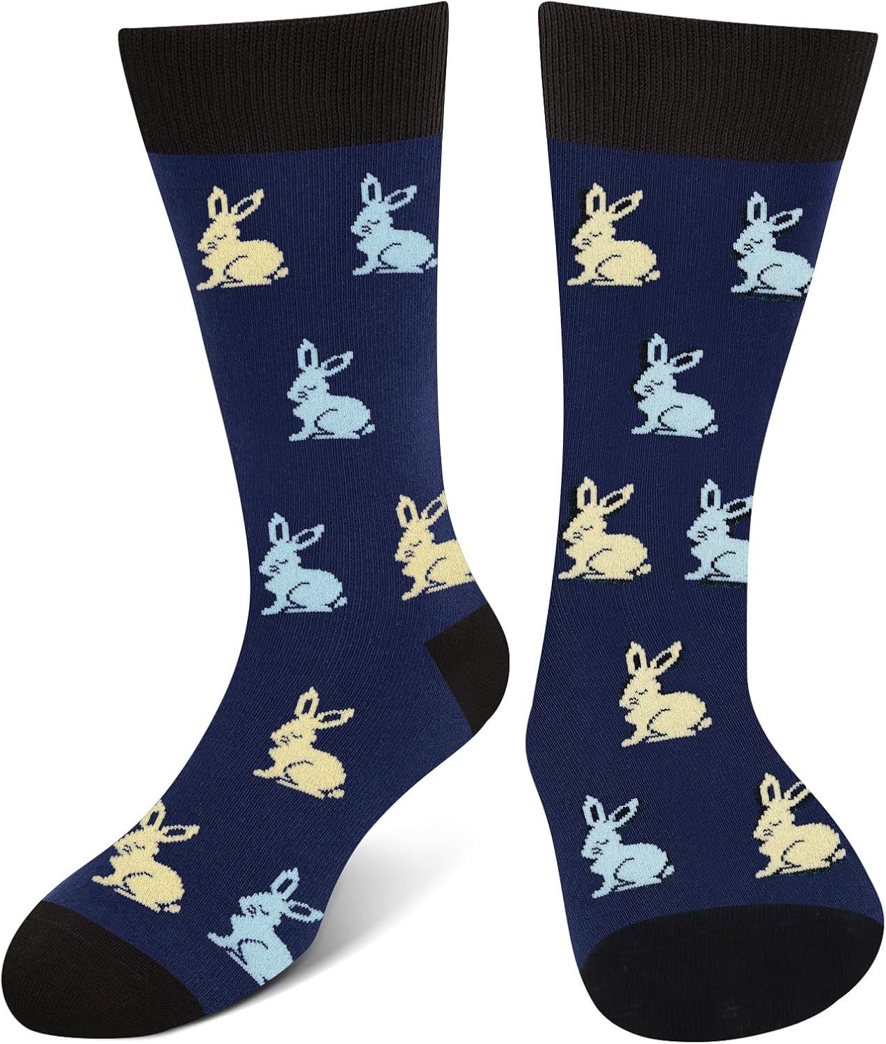 Happy Easter Eggs Bunny Socks for Men Women Teen Boys Kids- Easter Gifts Funny Novelty Crazy Silly Cool Fun Socks