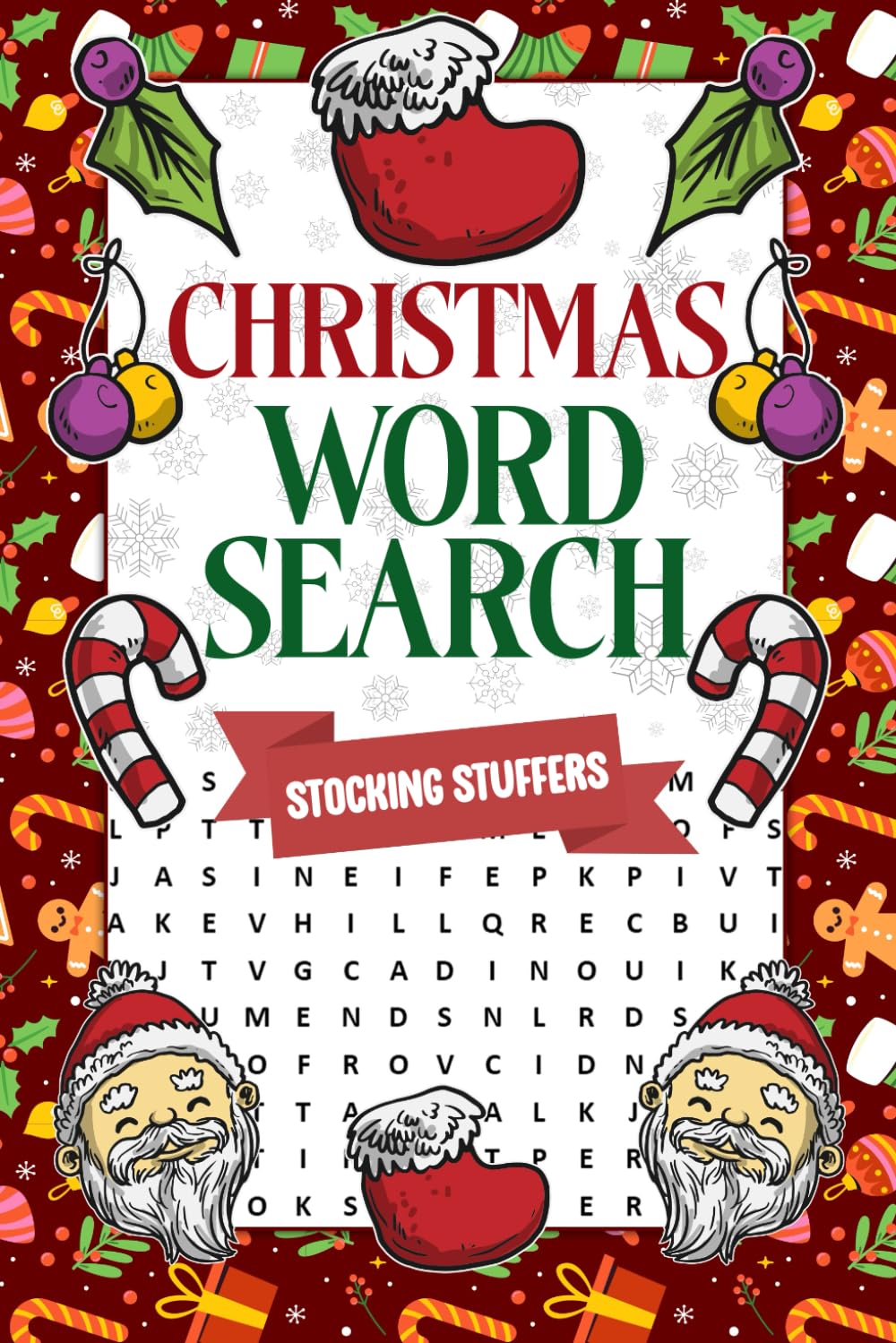Stocking Stuffers: Christmas Word Search: Fun Holiday Activity Book for Adults, Teens and Kids, Christmas Gifts ideas Stocking Stuffers
