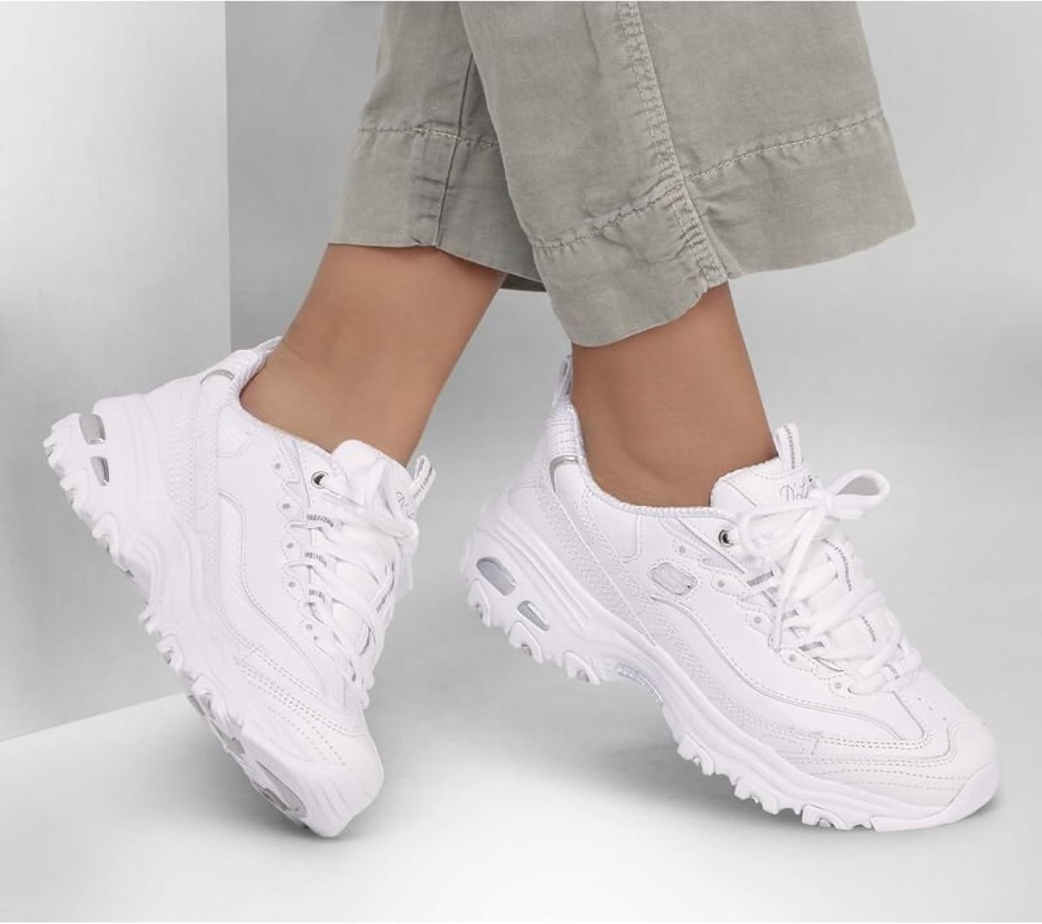 Skechers Women's D'Lites Fresh Start Memory Foam Lace-up Sneaker - Image 2