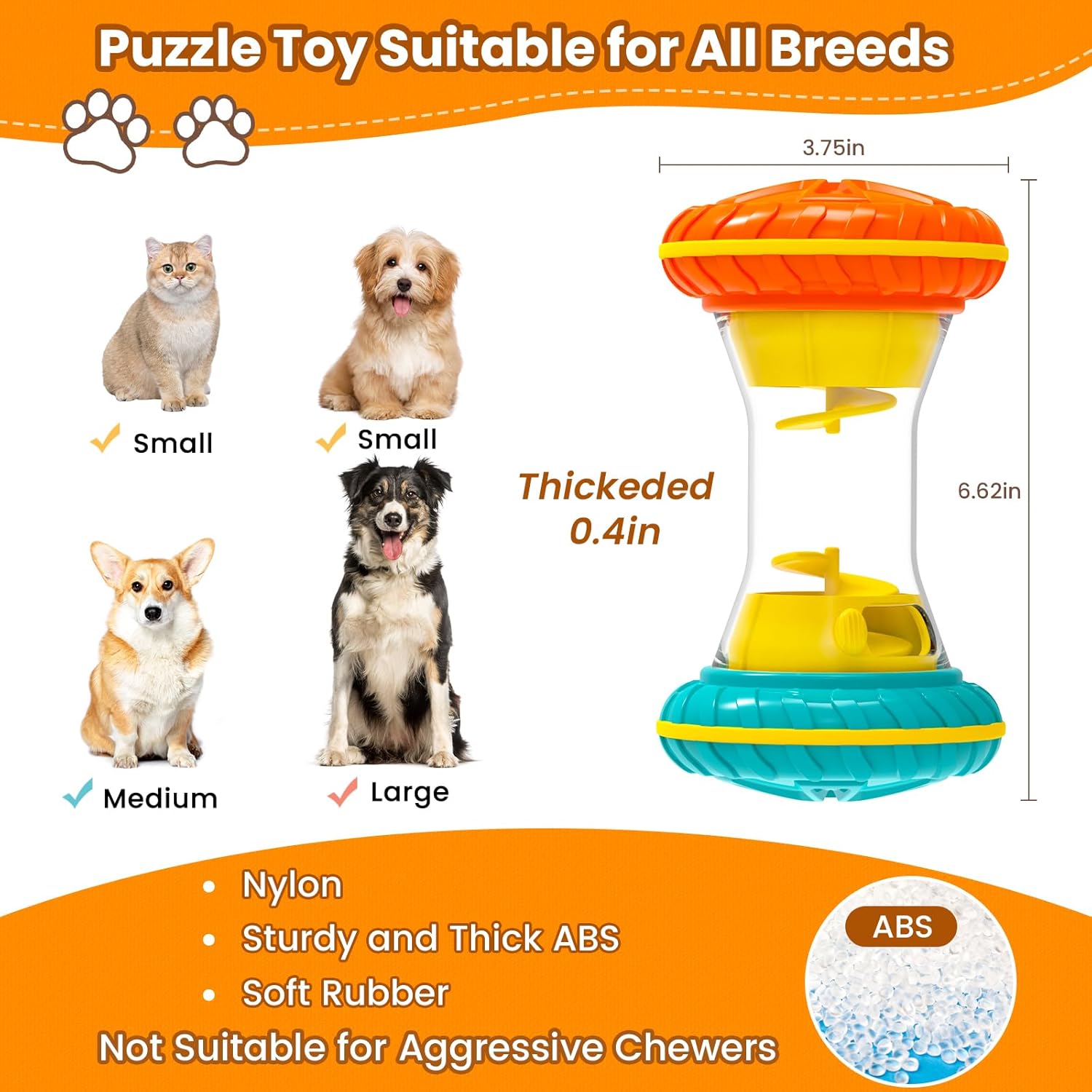 Interactive Dog Puzzle Toys for Boredom, Dogs Enrichment Toy to Keep Them Busy, Treat Dispensing Slow Feeder - Image 2
