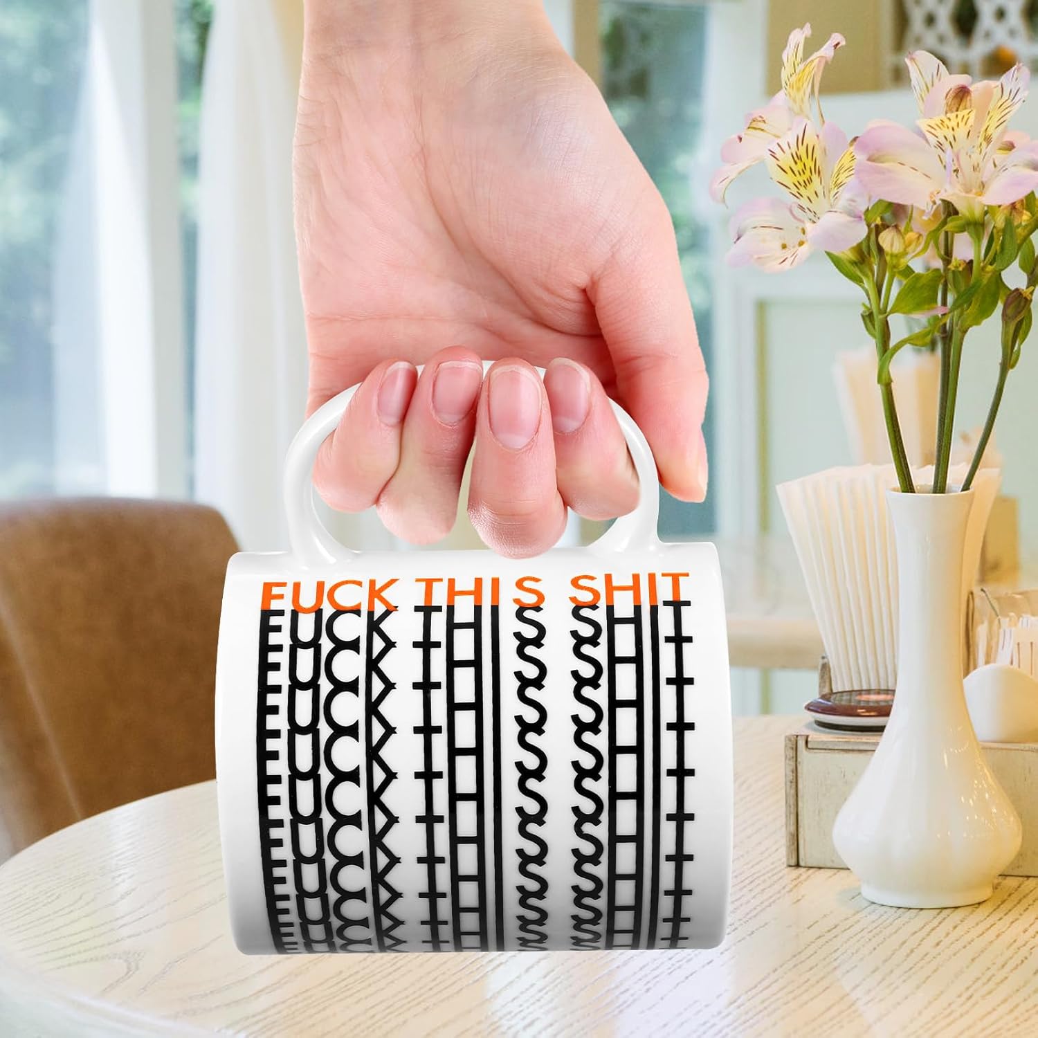 Birthday Gifts for Women,Funny Gag Gifts for Men, Hidden Message Ceramic Coffee Mug, White Elephant Gifts, Unique Office Prank Gag Gifts for Coworkers Coffee Lover - Image 3