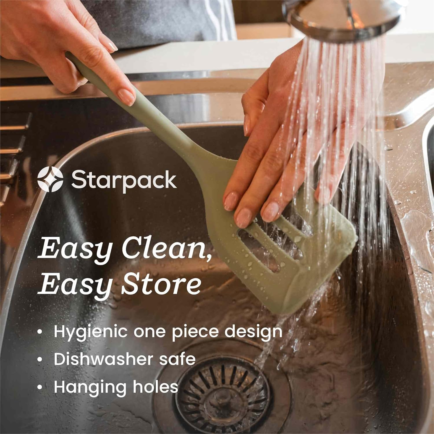Starpack 'Like a Boss' XL Premium Silicone Cooking Utensils Set (6 Pcs) 13" - Heat Resistant Kitchen Utensils 600°F - Non-Stick Silicone Utensil Set - Large Kitchen Utensils Set for Cooking & Serving - Image 3