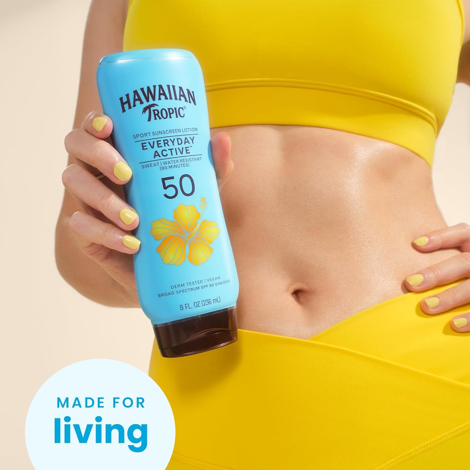 Hawaiian Tropic Everyday Active Sunscreen Lotion, SPF 50 Sunblock, 8 Fl Oz - Image 3