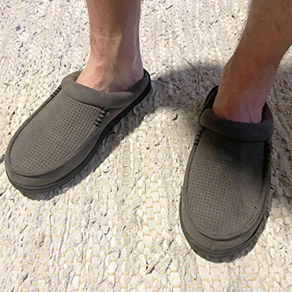 Dearfoams Men’s Brendan Indoor/Outdoor Breathable Memory Foam Clog House Shoe with Wide Widths Slipper - Image 7