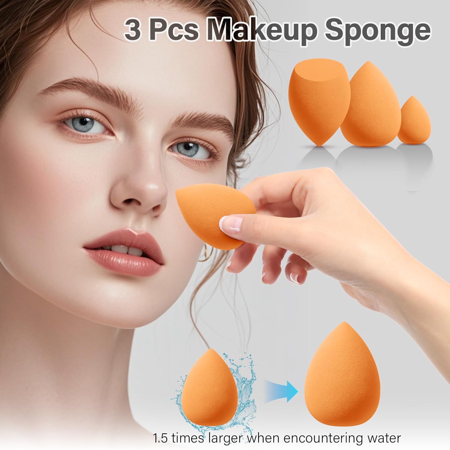 Makeup Brushes Set, Mlemle Professional 26 Pcs Makeup Kit, Include Powder Blush Concealers Foundation Eye shadows 21 Pcs Makeup Brushes and 2 Powder Puff, 3 Makeup Sponge(A04) - Image 5