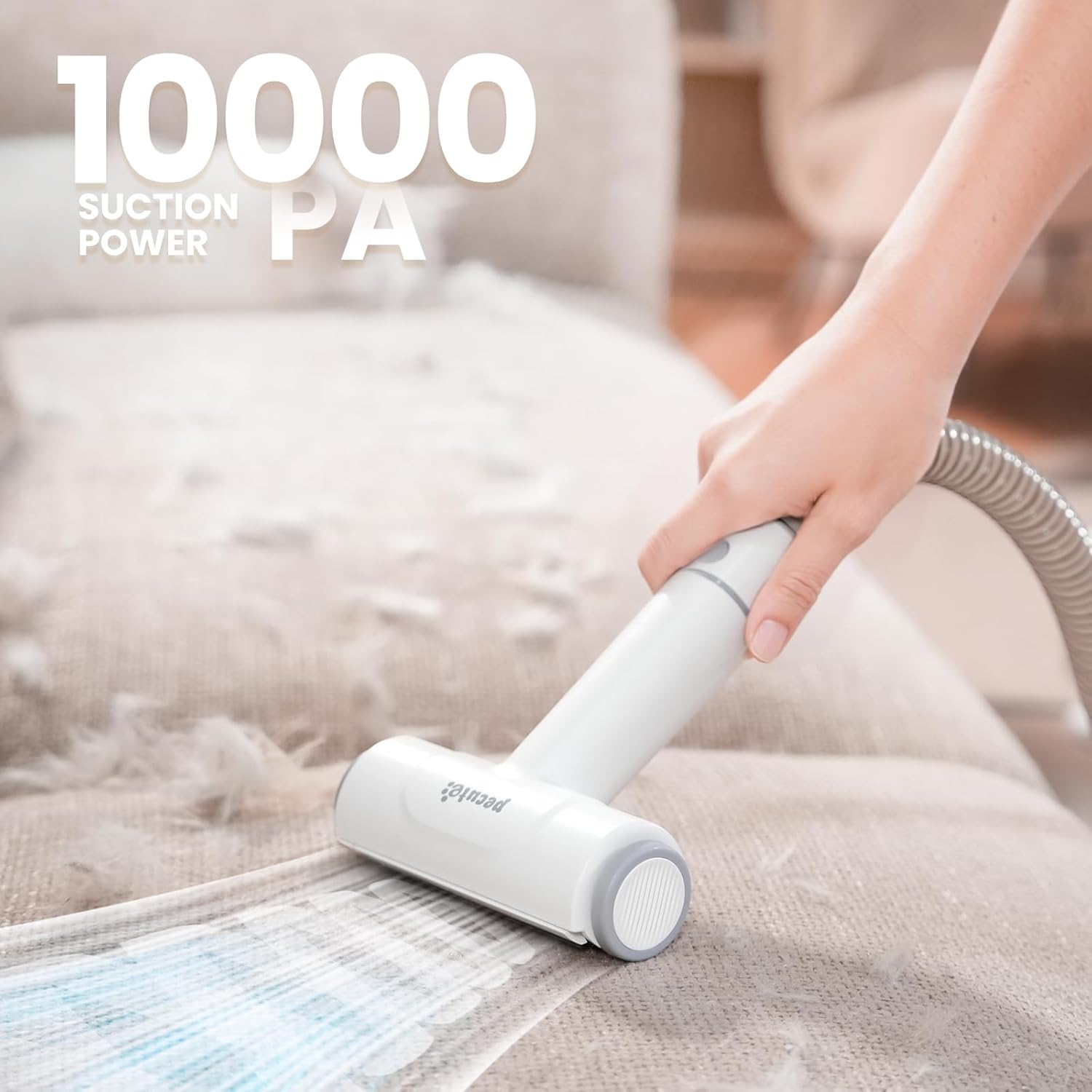 Pecute Dog Grooming Vacuum & Dryer, 7-in-1 Pet Grooming Kit with Clipper, 10000Pa Dog Vacuum for Shedding Grooming, Adjustable Speed & Temp, 55dB Low Noise,1.7L Dust Cup - Image 8