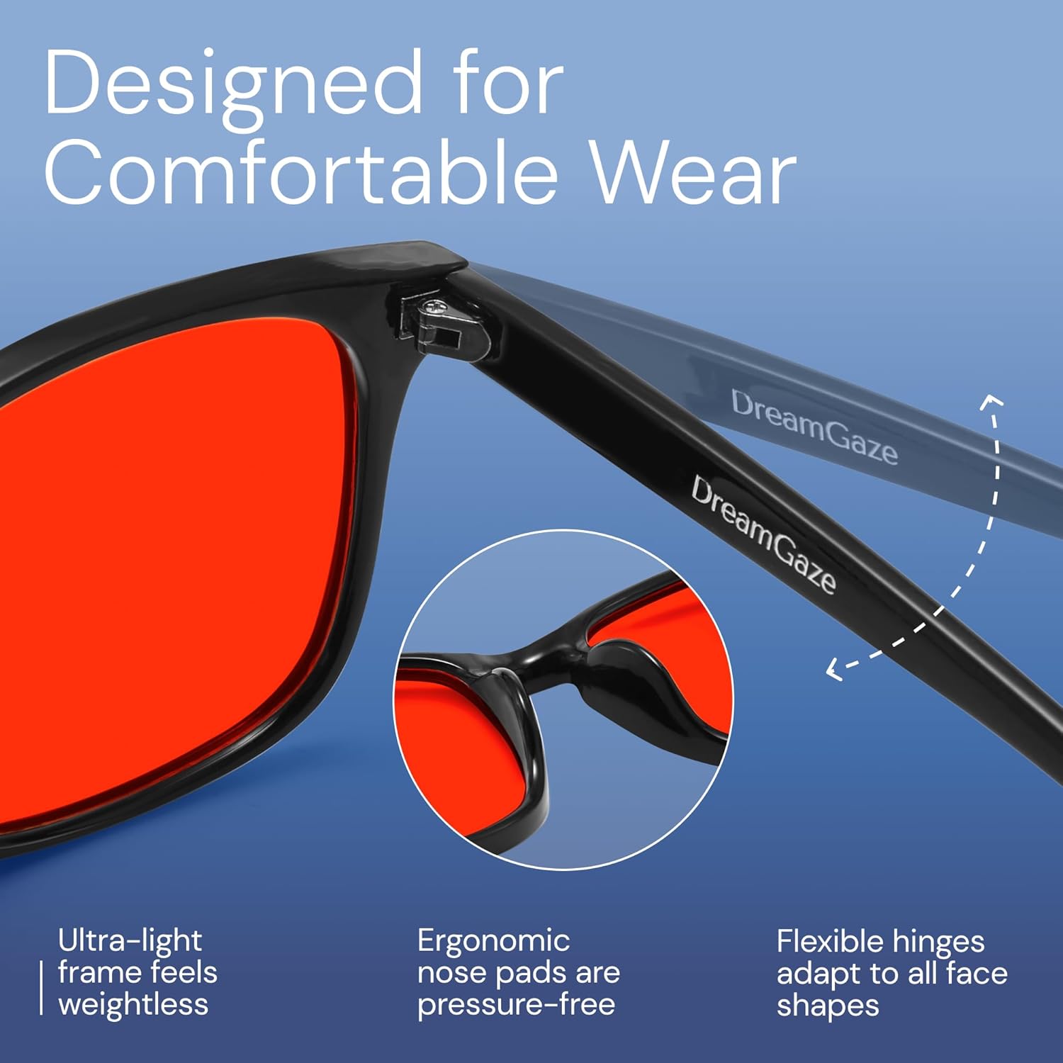 livho Gaming Blue Light Blocking Glasses for Better Sleep, Premium Night Driving, Computer Blockers for Man & Woman - Image 5