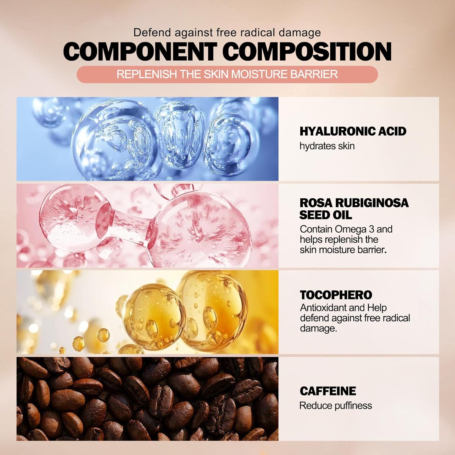 Liquid Concealer, Under Eye Full Coverage Concealers for Dark Circles, Fine Lines, Redness,Waterproof, Firming,Color Correcting Long lasting Makeup Concealer for Women (01#Light) - Image 6