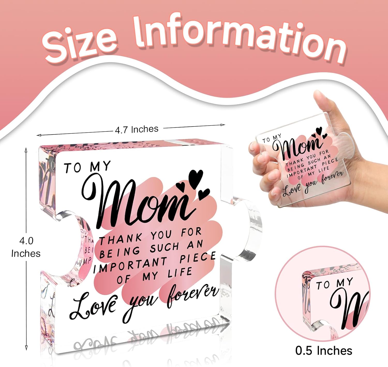 Christmas Gifts for Mom, Mom Christmas Gifts from Daughters Son, Mom Gifts, Mom Birthday Gifts from Daughter, Gifts for Mom, Birthday Gift for Mom, Cool Mom Gift Stocking Stuffers Ideas Acrylic Present for Mothers Day Birthday - Image 5
