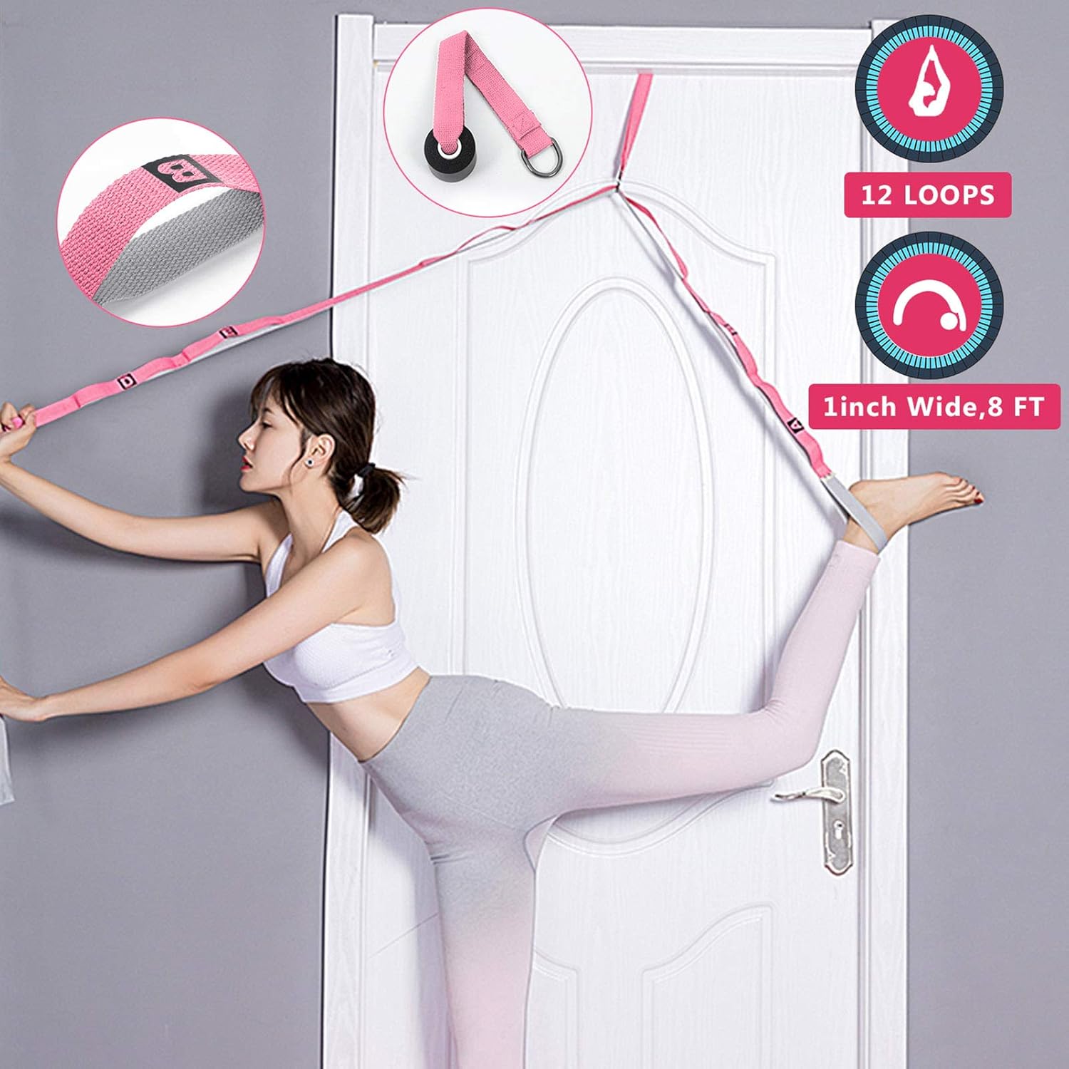 Yoga Wheel Set 11-in-1,Back Roller & 2 Blocks with Strap,Resistance Bands,Jump Rope,Carrying Bag,Perfect Yoga Back Wheel Accessory Starter Kit for Beginner, Stretching, Improving Backbends - Image 6