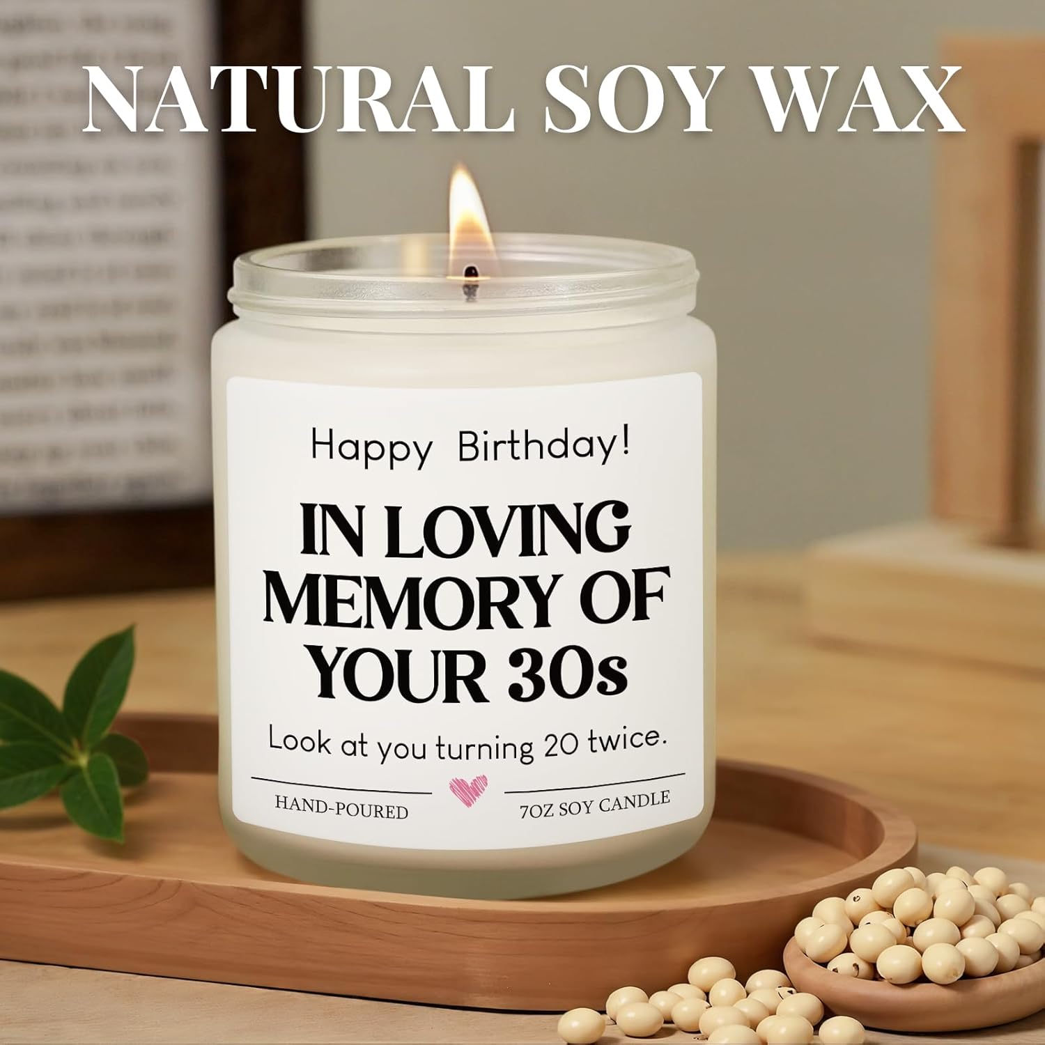 40th Birthday Gifts Women, 40th Birthday Decorations for Women/Men Unique, 40 and Fabulous Decorations Candle, Happy 1986 40 Year Old Birthdays Gifts Idea for Friend Sister Wife Husband Daughter - Image 4