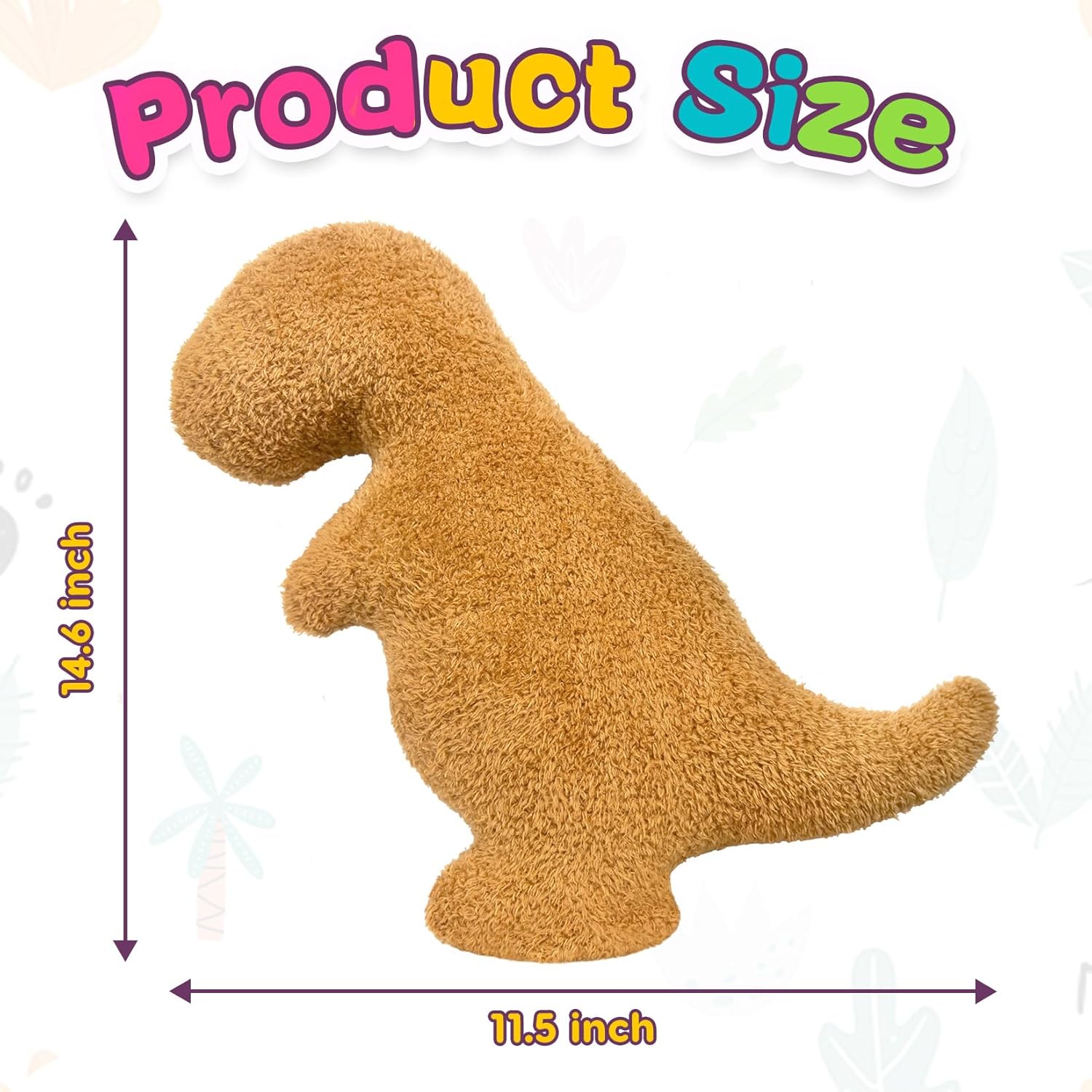 Dino Nuggets Pillow Plush, Dinosaur Chicken Plush Nuggets Pillow for Funny Birthday Gifts, Cute Funny Stuffed Animals for Boy and Girl, Dinosaur Gifts for Kids Teens and Adults (Tyran Rex, Small) - Image 5