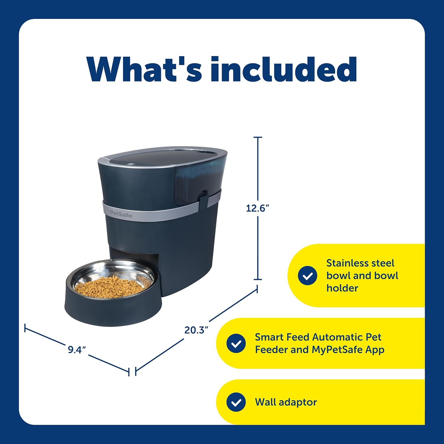 PetSafe Smart Feed Automatic Dog & Cat Feeder - Programmable Feeding - Adjustable Portion Control - WiFi Pet Feeder - Large Capacity - Stainless Steel Bowl - App Controlled - Image 3