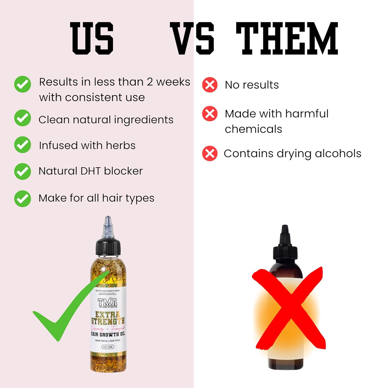 The Mane Attraction Extra Strength Rosemary + Fenugreek Herbal Hair Growth Oil | Infused With Castor Oil for ALL Hair Types - Image 9