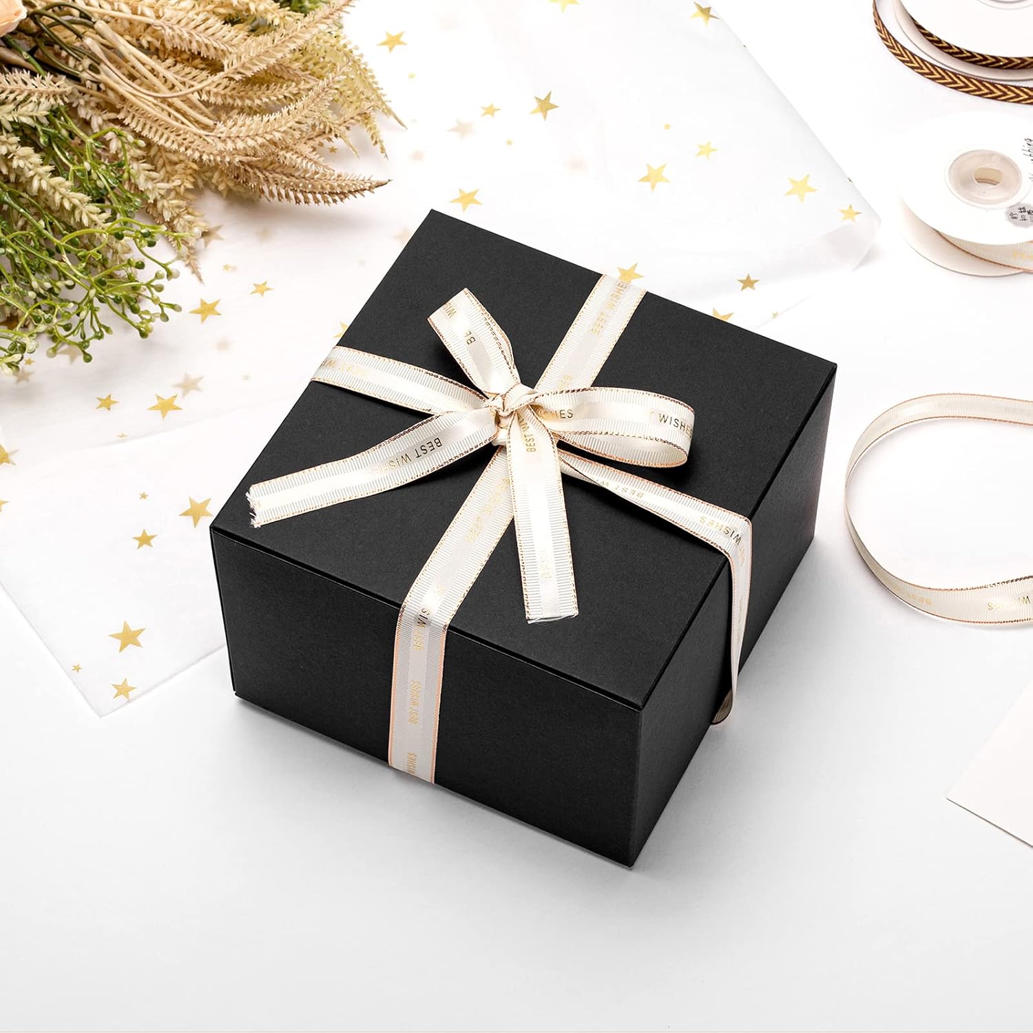 Mcfleet Black Gift Boxes with Lids 6x6x4 Inches 10 Pack Groomsmen Proposal Cardboard Craft Small Gift Box for Christmas, Wedding, Graduation, Holiday, Birthday Presents Packaging - Image 4