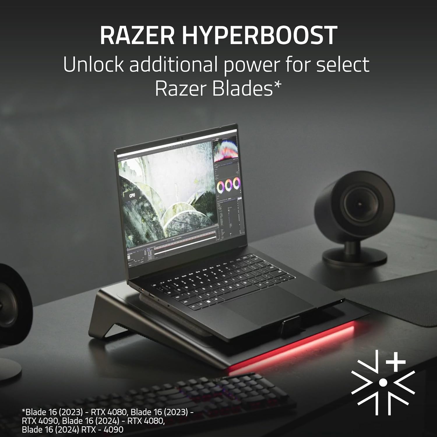 Razer Laptop Cooling Pad: Adaptive Smart - Intelligent Fan Control - Airtight Pressure Chamber - Fits Most Laptops & Macbooks 14” to 18" - Preset & Custom Fan Curves - 3 Port USB Type A - Chroma RGB - Image 8