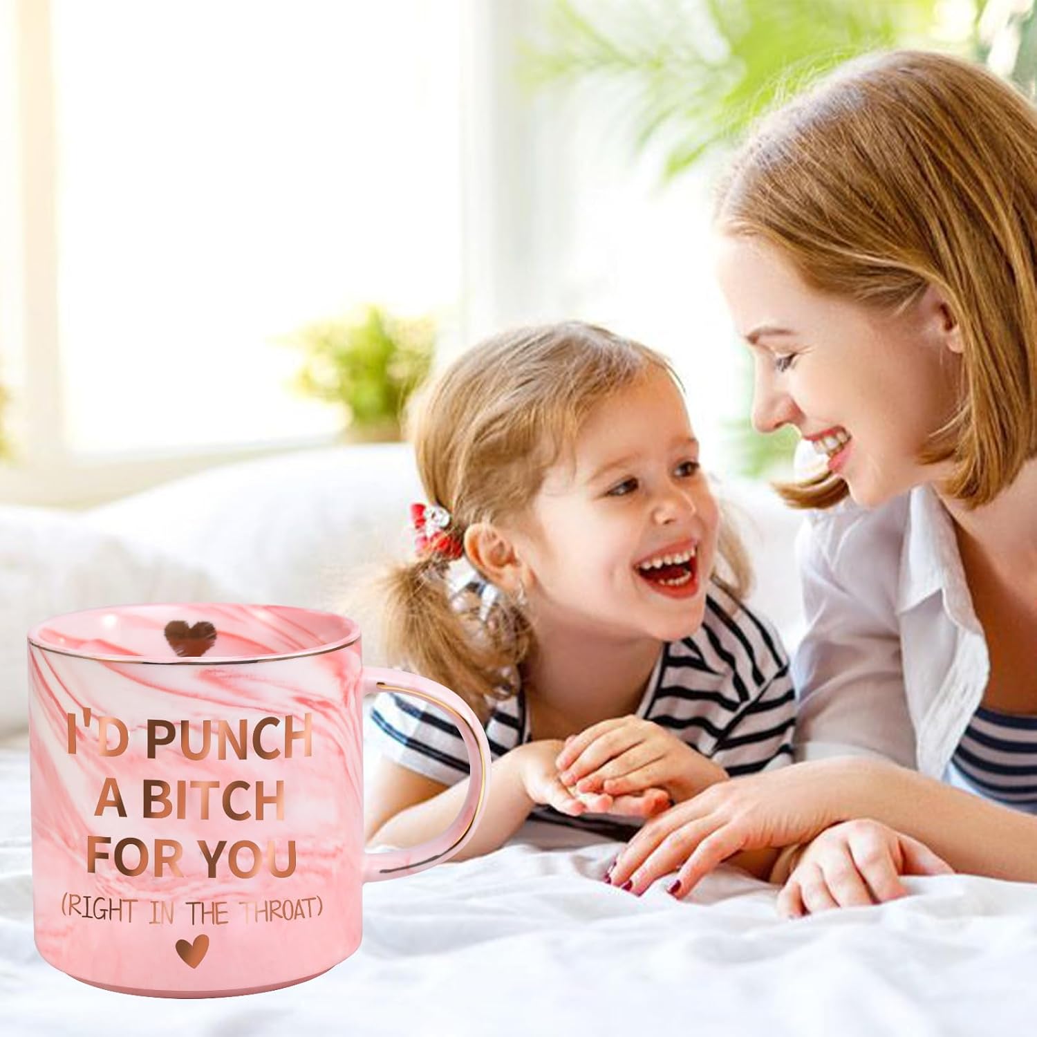 Ulrhpc Mothers Day Gifts for Mom Wife from Daughter Son, Birthday Gifts for Women Her Girlfriend Sisters Friends, 12 OZ Funny Coffee Mug, Valentines Galentines Day Christmas Stocking Stuffers - Image 3