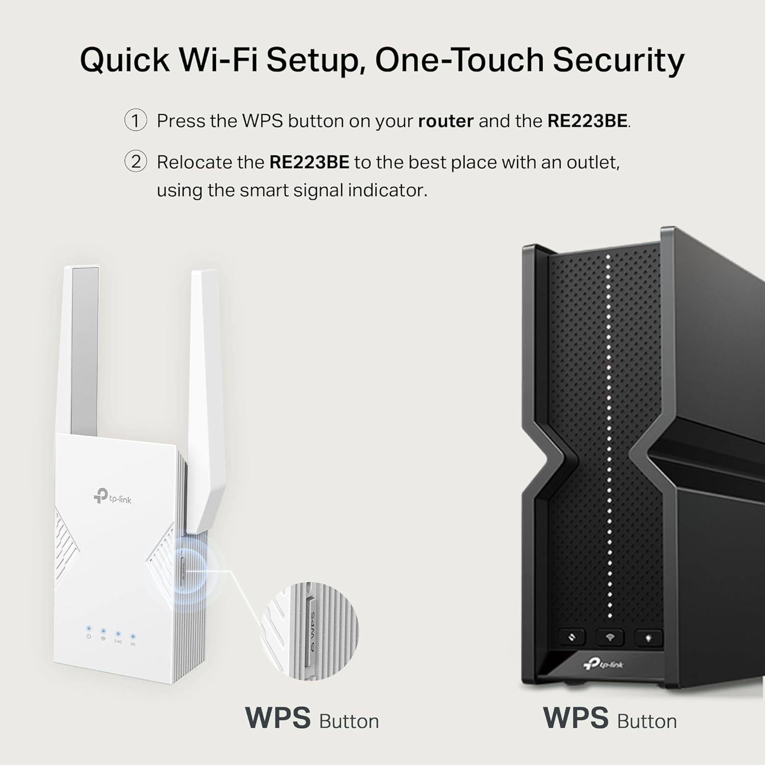 TP-Link BE3200 Wi-Fi 7 Range Extender RE223BE w/Ethernet Port | 3.2 Gbps Dual-Band Wireless Repeater | Internet Signal Booster for Home | Up to 2400 sq.ft, 64 Devices | MLO, EasyMesh | No 6 GHz Band - Image 4
