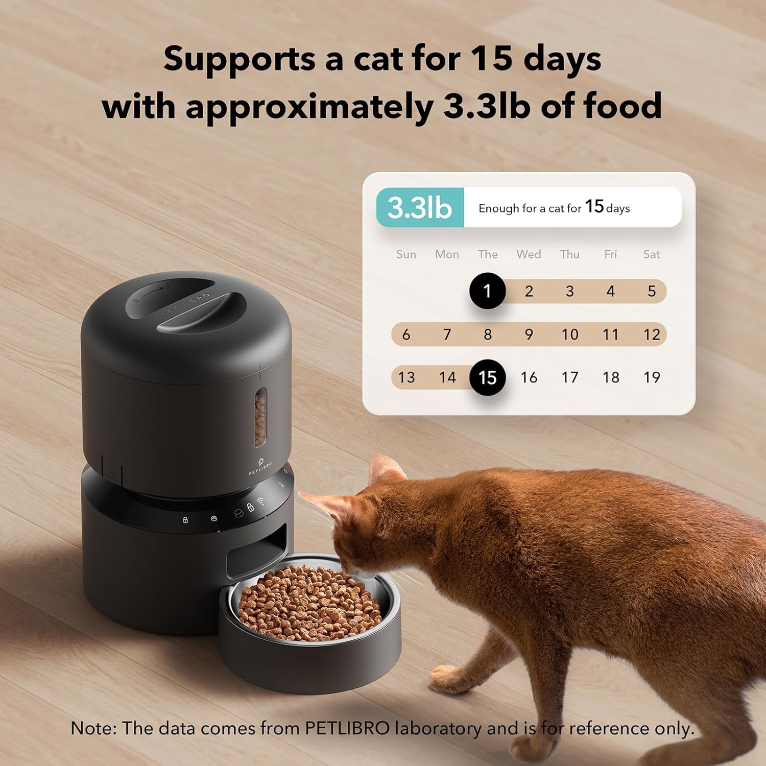 PETLIBRO Automatic Cat Feeder, 5G WiFi Pet Feeder with Freshness Preservation, Timed Cat Feeders for Dry Food, Up to 48 Portions 10 Meals Per Day, Granary Pet Feeder for Cat/Dog - Image 3