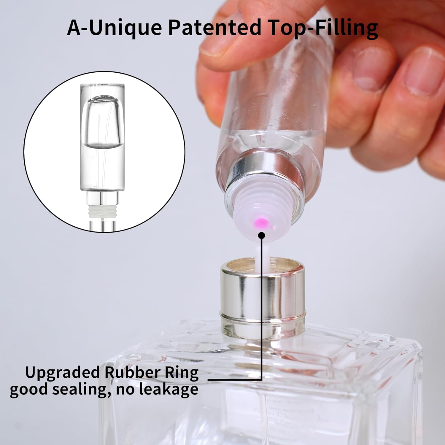 MUB 10ml Perfume Travel Refillable Atomizer Bottle Glass Unique Top-Filling Leak-Proof Spray Bottle Atomizer Sprayer for Perfume Cologne Mini Travel Size Empty Pocket Portable - Image 6