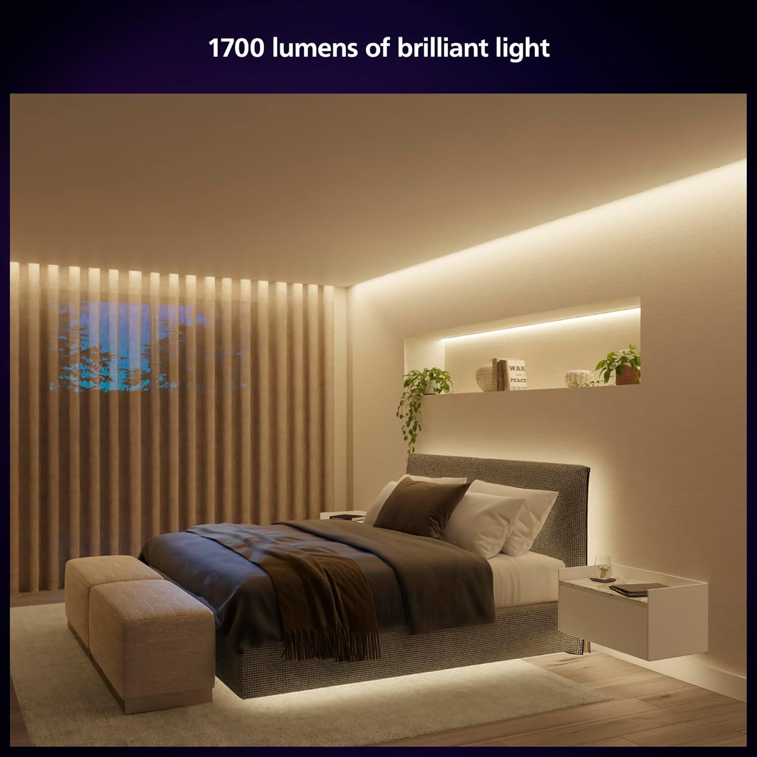PHILIPS Hue Indoor 10 Ft Smart RGBWW LED Solo Lightstrip Base Kit, 1 Pack, Control with Hue App, LED Strip Lights Compatible with Alexa, Google Assistant and Apple HomeKit - Image 3