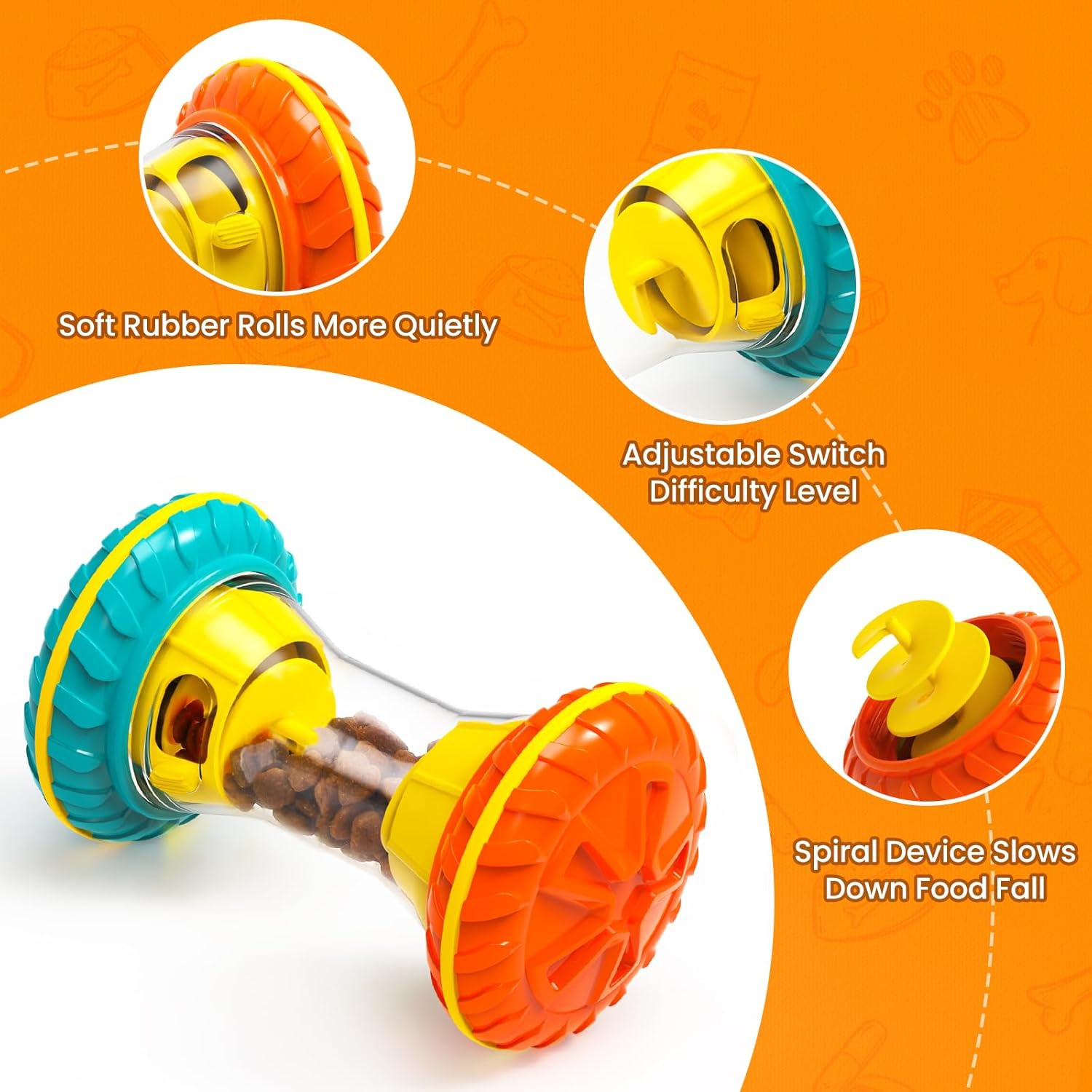 Interactive Dog Puzzle Toys for Boredom, Dogs Enrichment Toy to Keep Them Busy, Treat Dispensing Slow Feeder - Image 3