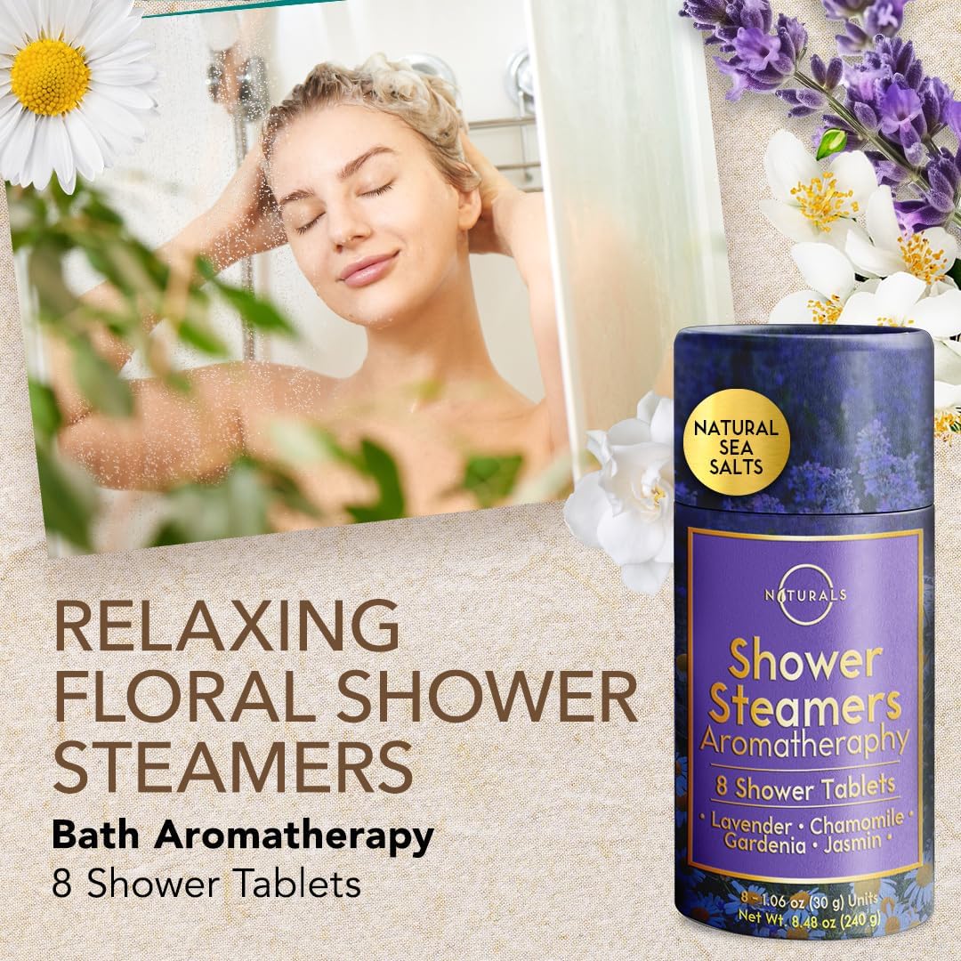 Shower Steamers Aromatherapy - Birthday Gifts for Women and Men - Shower Bombs Aromatherapy, Spa Day Essentials, Relaxation Spa Gifts - Self Care Stocking Stuffers (Lavender 8 Count) - Image 2