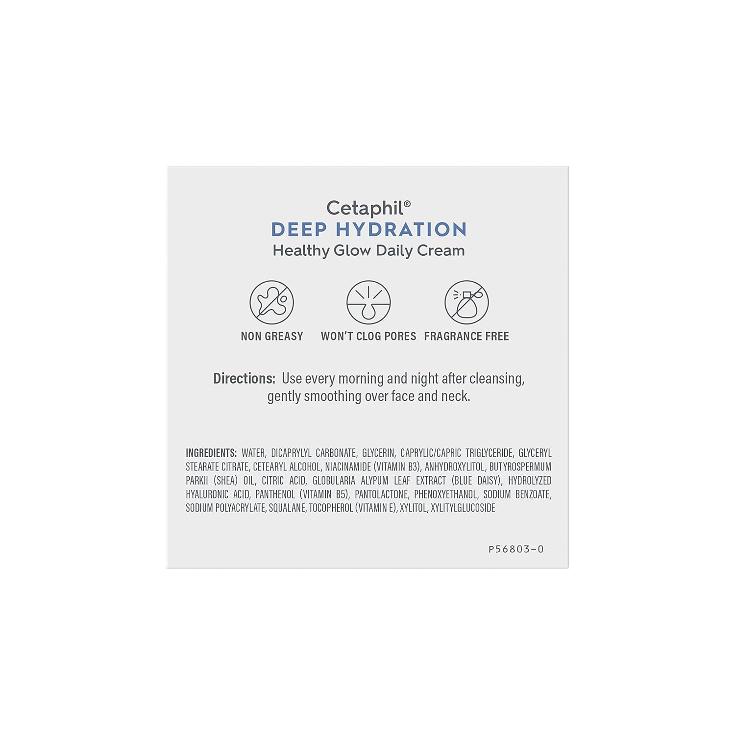 Cetaphil Deep Hydration Healthy Glow Daily Face Cream, 1.7 oz, 48 Hour Dry Skin Face Moisturizer for Sensitive Skin, With Hyaluronic Acid, Vitamin E & Vitamin B5 - Image 2