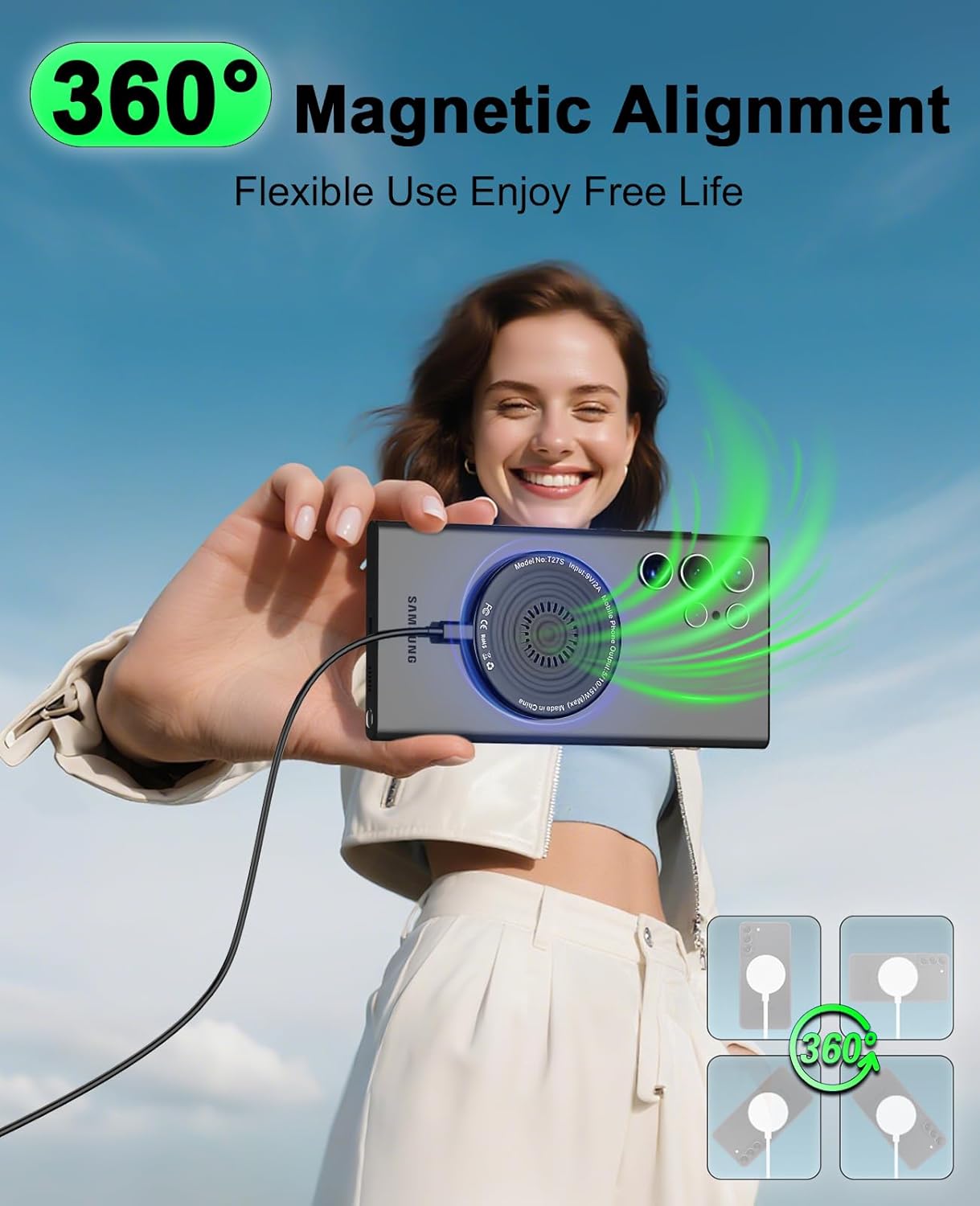 Wireless Charger 2Pack 6FT 15W Samsung Magnetic Wireless Charger Fast Charging Pad for Samsung Galaxy S26 S25 Ultra/S24 FE/S23 Ultra/S22/S21/Z Google Pixel 9 8a 7a 8 7 Pro | Strong Magnet Technology - Image 7