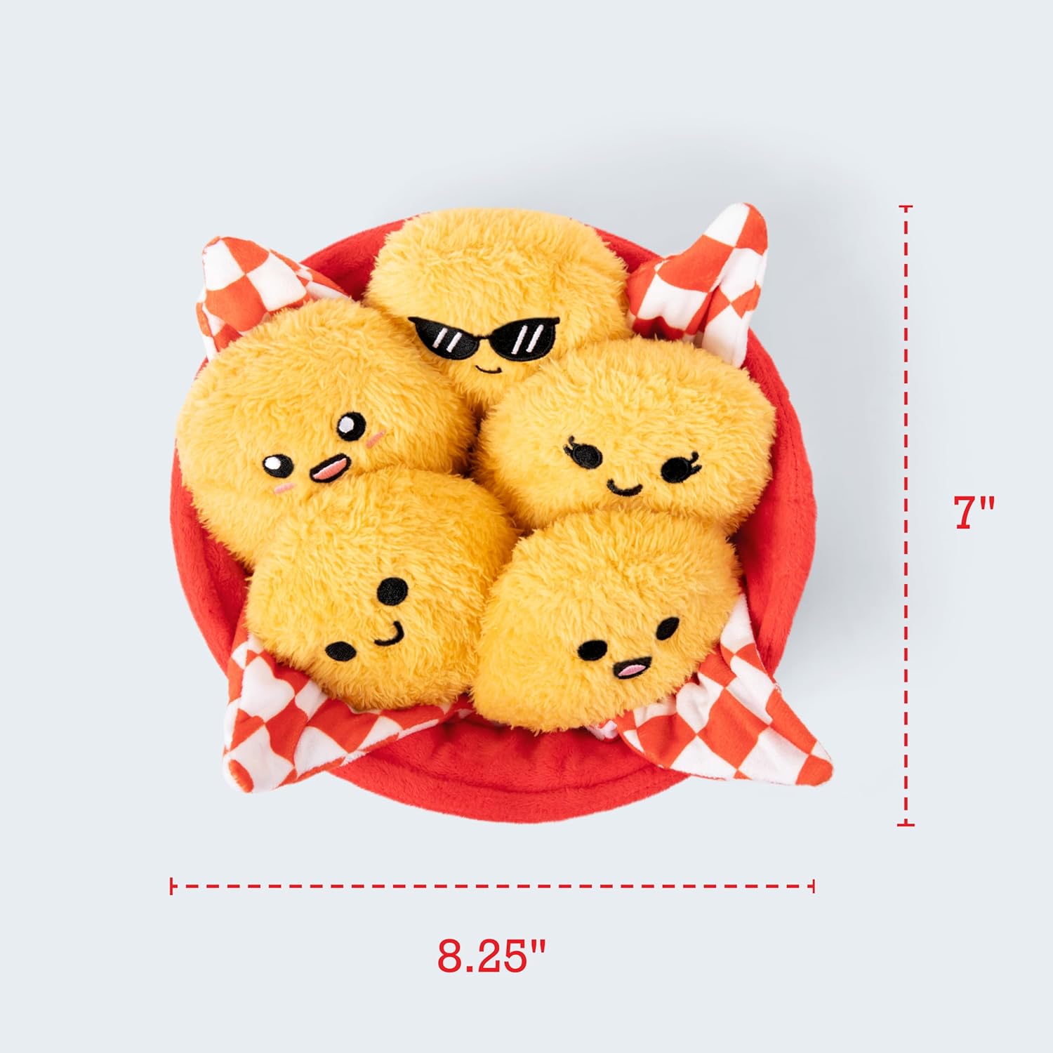 Emotional Support Chicken Nuggets by Relatable, Cuddly Stuffed Animals and Toys, Squishy Toys and Plushies, Great Gift Ideas for Loved Ones of All Ages, Includes 5 Plushies with Carrying Basket - Image 6