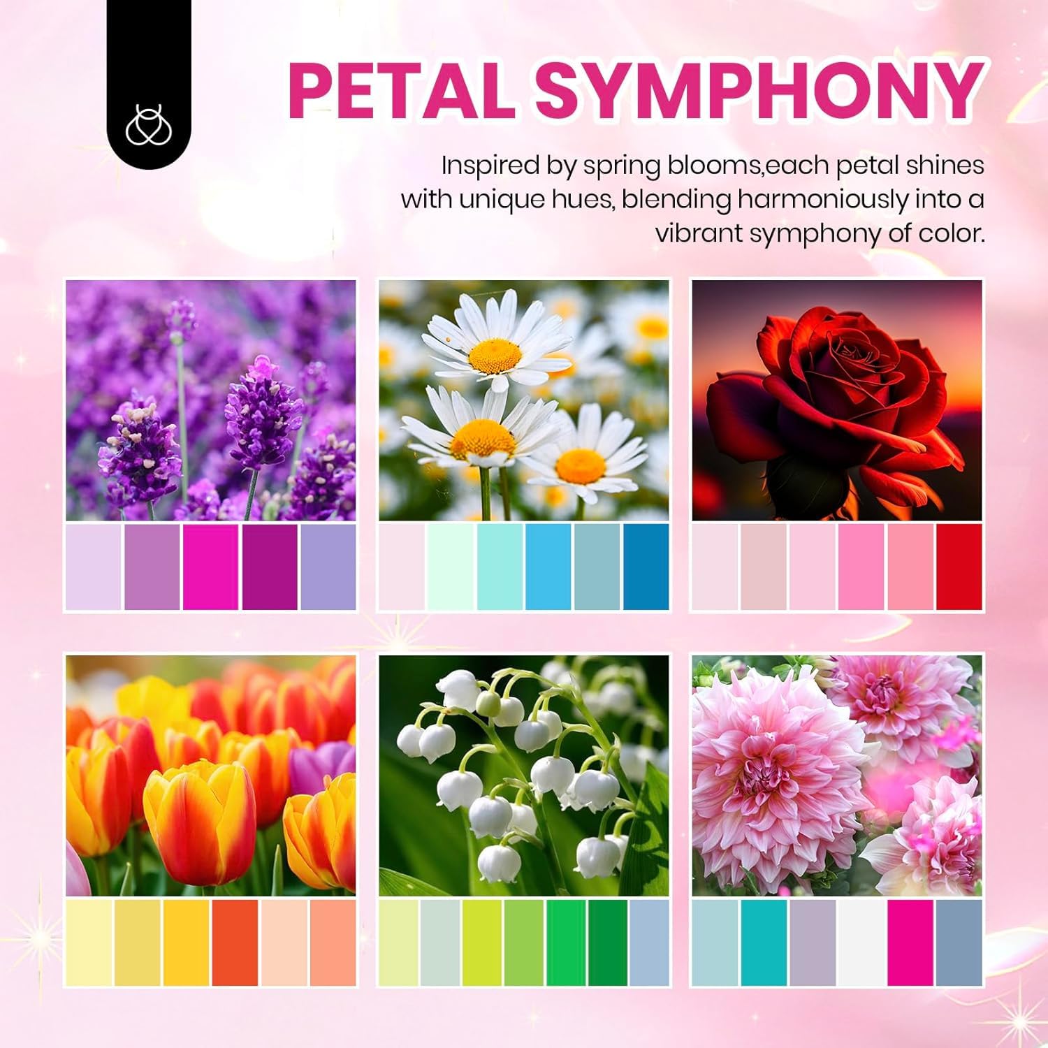beetles Pastel Gel Polish Set - Petal Symphony Collection, 40 Pcs 36 Colors Easter Gel Polish Set Spring Colors Pink Red Green Blue Color Gel with Base&Glossy Matte Top Coat UV LED Nail Art - Image 6