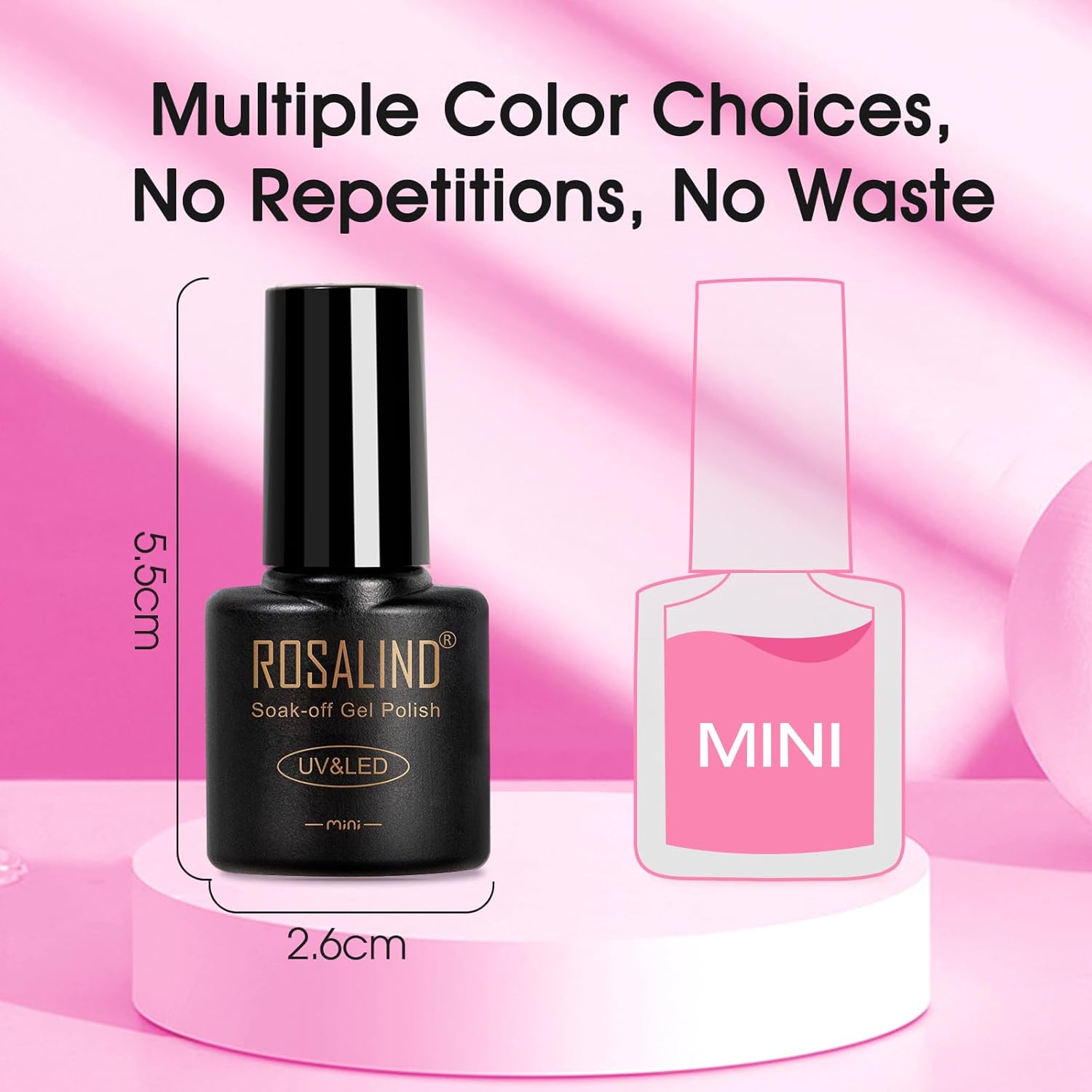 ROSALIND 30pcs Gel Nail Polish Set, 26 Colors Gel Polish with 3Pcs Glossy Matte Glitter Top Coat and Base Coat All Seasons Nude Blue Red Gel Nails art Kit DIY Salon at Home - Image 9
