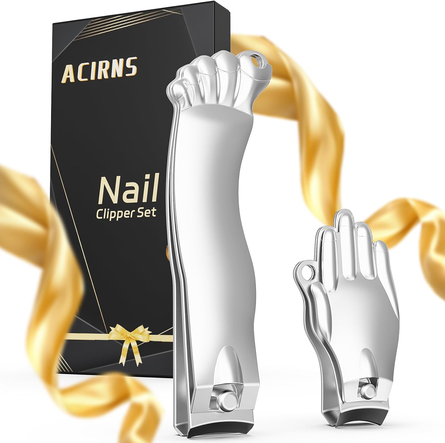 Nail Clippers Set,Gag Gifts Funny,Stocking Stuffers for Adults Men Him,White Elephant Gifts for Adults, Cool Stuff Gadgets for Men Dad Boyfriend Father Husband Friends,Mens Gifts Ideas (Silver)