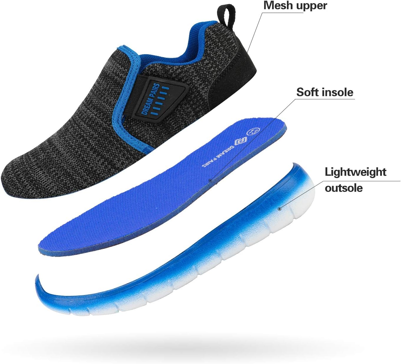 DREAM PAIRS Boys Girls Shoes Kids Slip on Tennis EZ-Ons MightyMovers Running Athletic Barefoot Zero Drop Sports Sneakers - Image 7